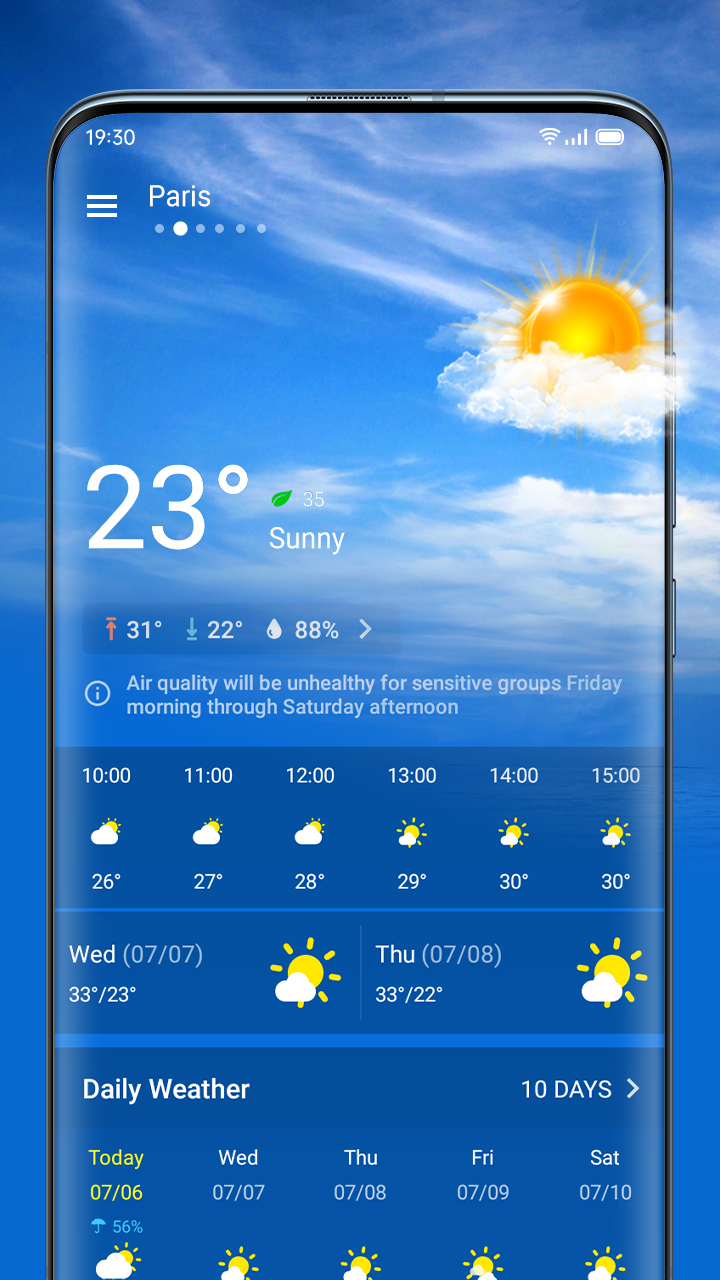 اسکرین شات 1 برنامه Live Weather & Radar, Alerts
