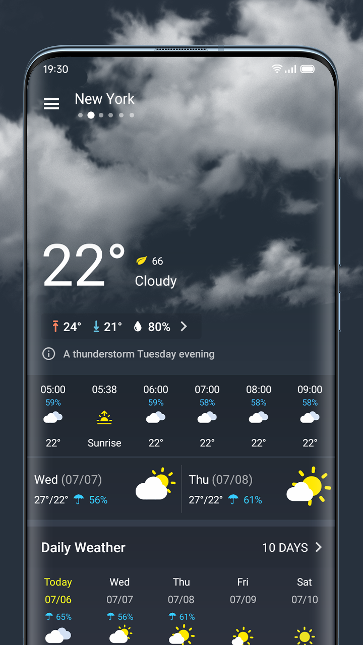 اسکرین شات 3 برنامه Live Weather & Radar, Alerts