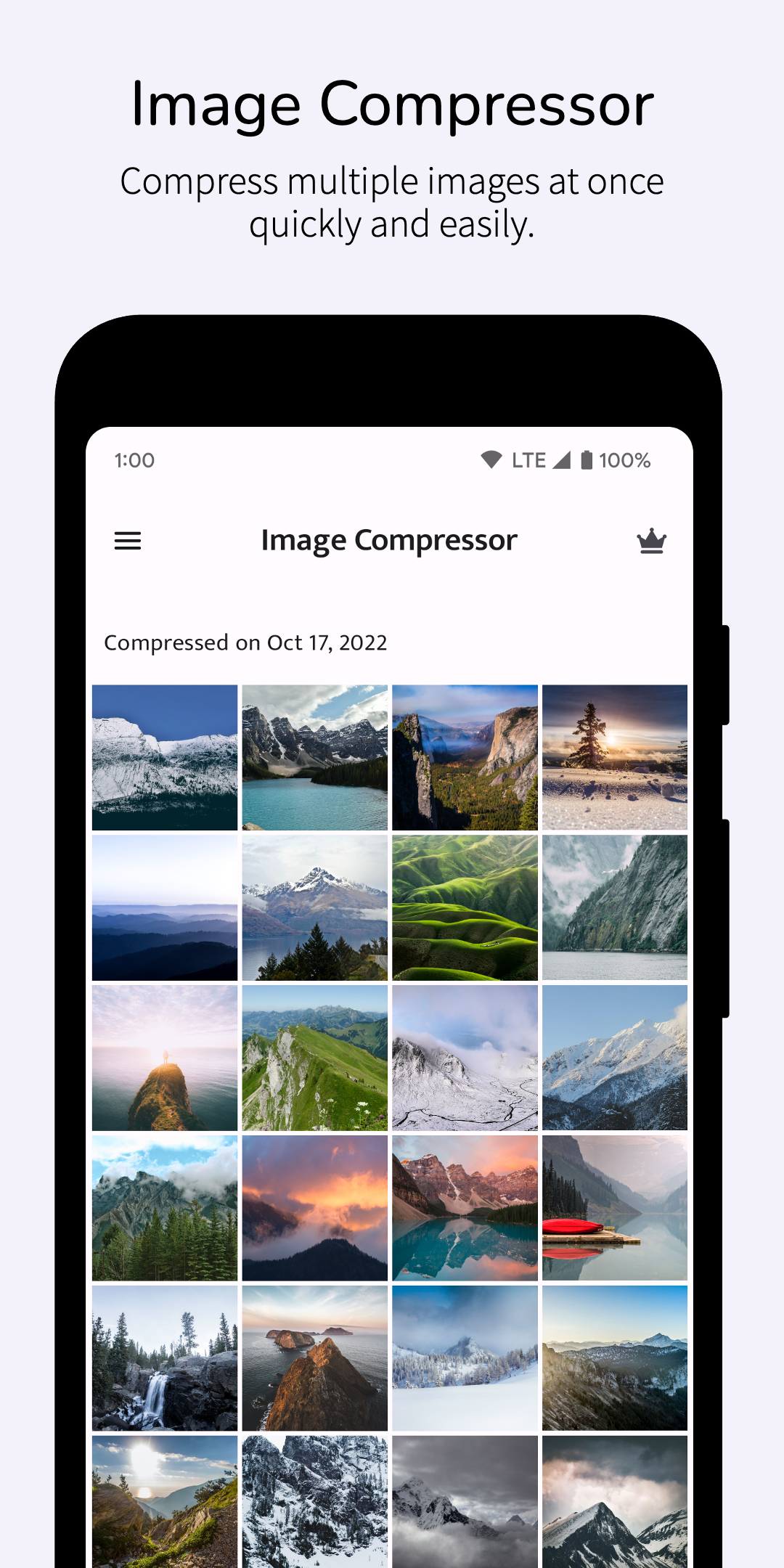 اسکرین شات 1 برنامه Compress Image - MB to kB