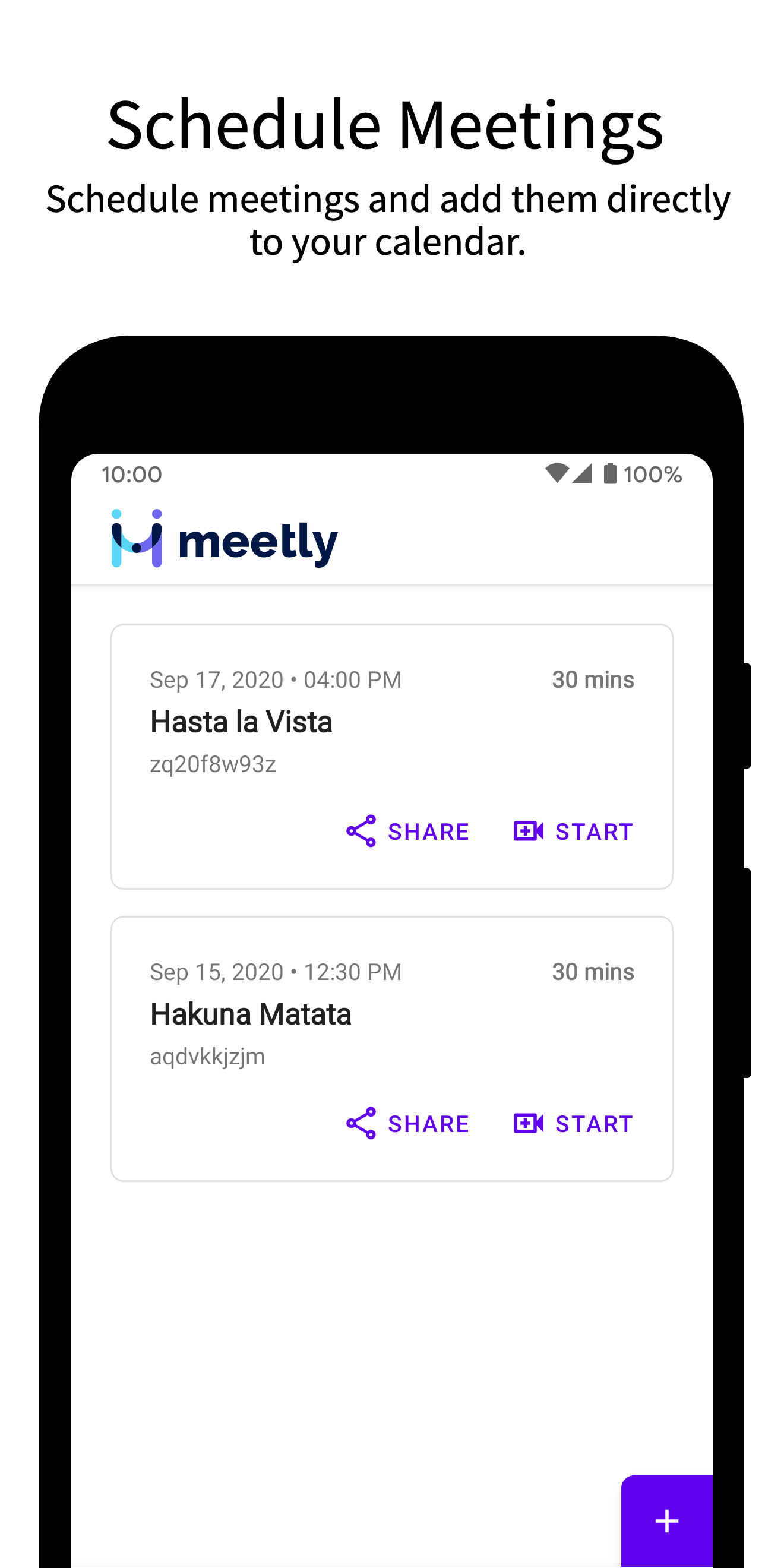 اسکرین شات 5 برنامه Video Meeting - Meetly