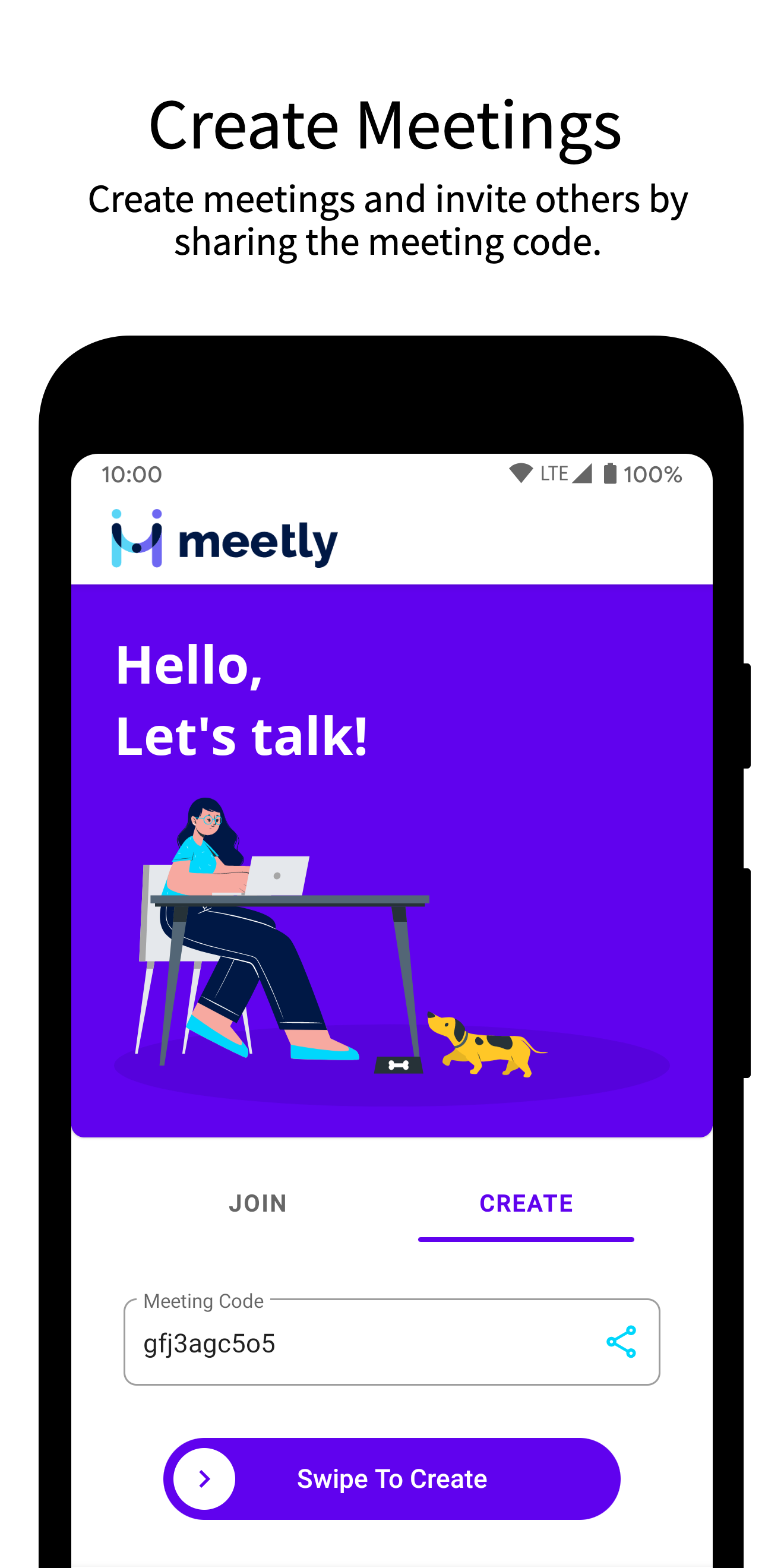 اسکرین شات 3 برنامه Video Meeting - Meetly
