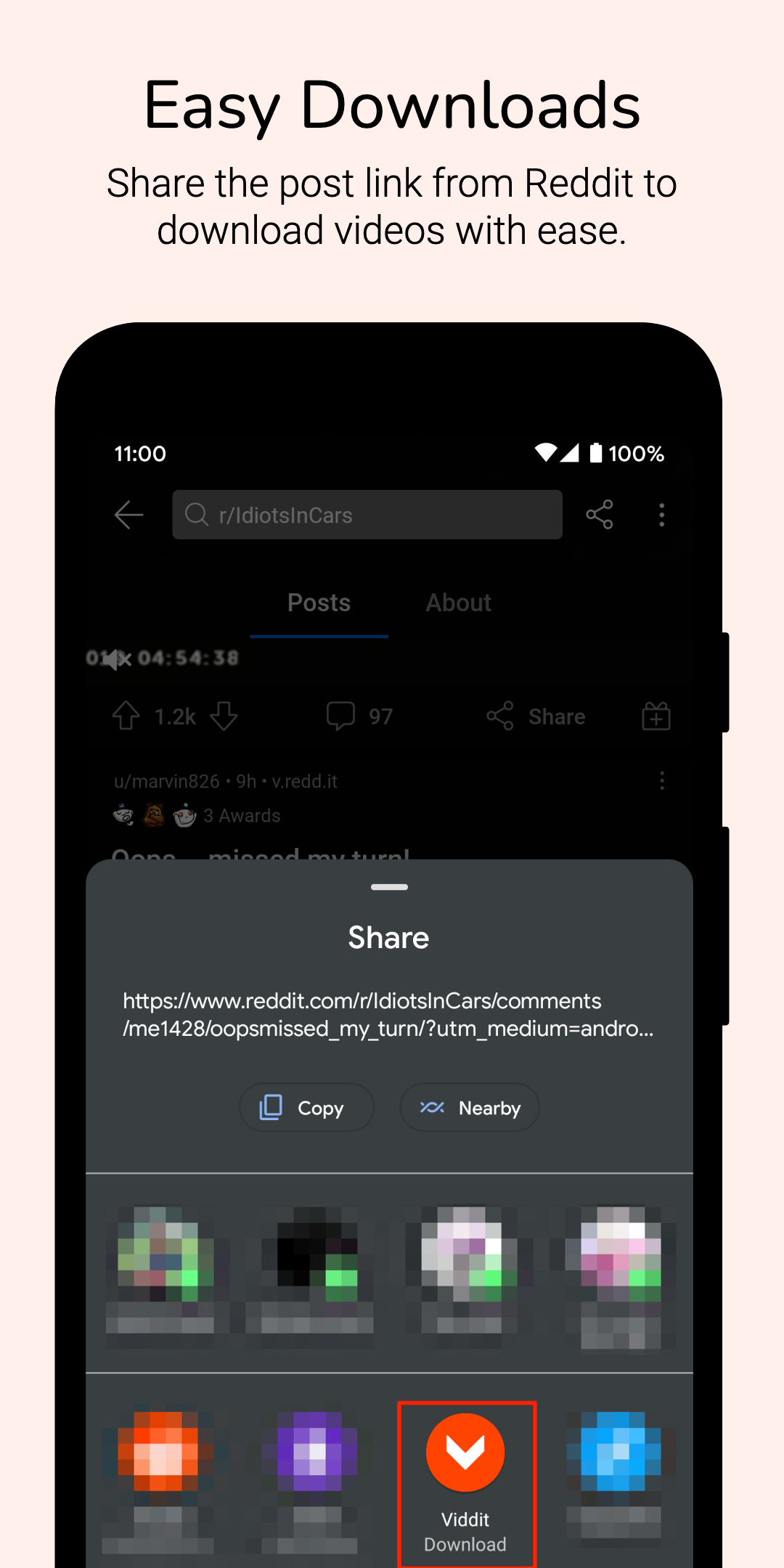 اسکرین شات 2 برنامه Video Downloader for Reddit