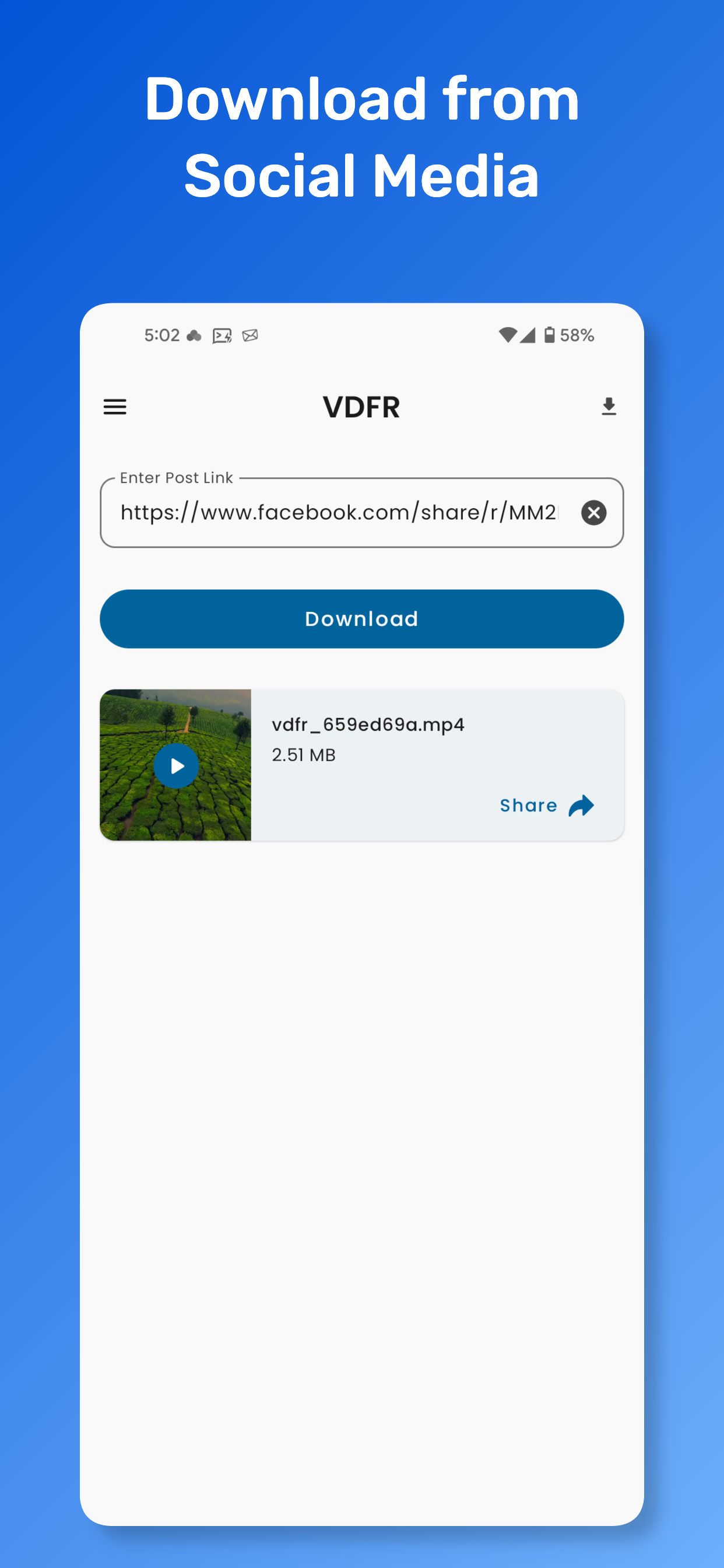 اسکرین شات 2 برنامه All Social Video Downloader
