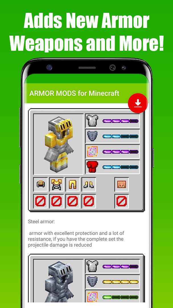 اسکرین شات 6 برنامه ARMOR MODS for Minecraft