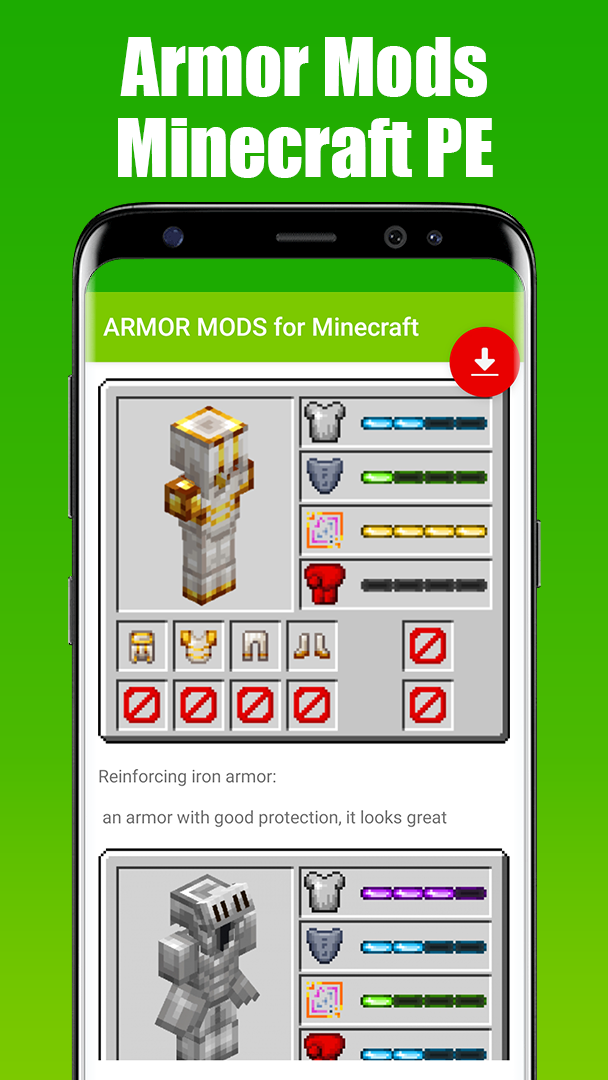 اسکرین شات 5 برنامه ARMOR MODS for Minecraft