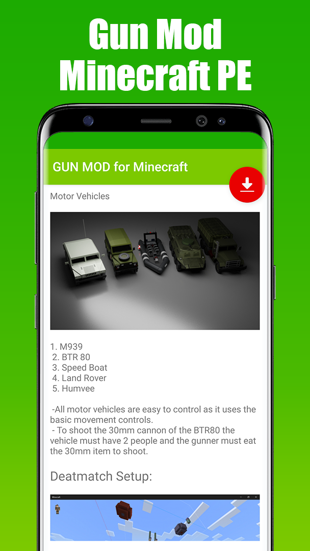 اسکرین شات 8 برنامه GUN MOD for Minecraft