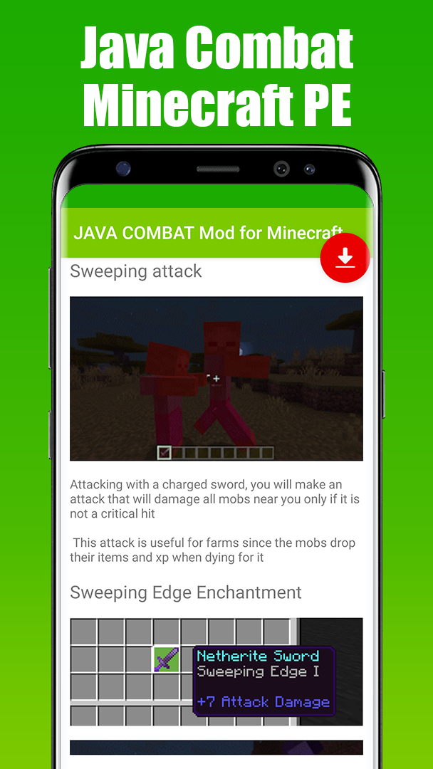 اسکرین شات 2 برنامه JAVA COMBAT Mod for Minecraft