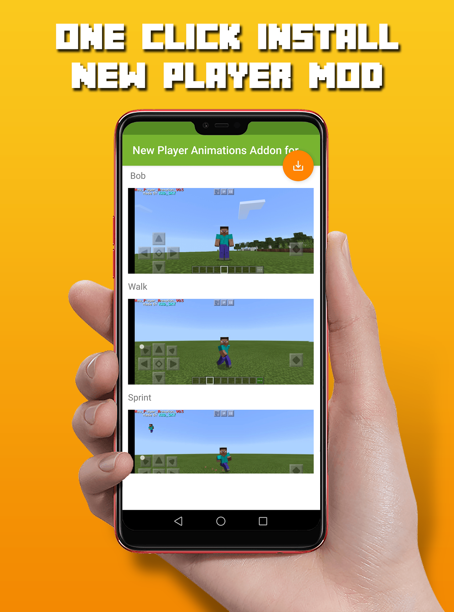 اسکرین شات 2 برنامه Player Animations Mod for MCPE