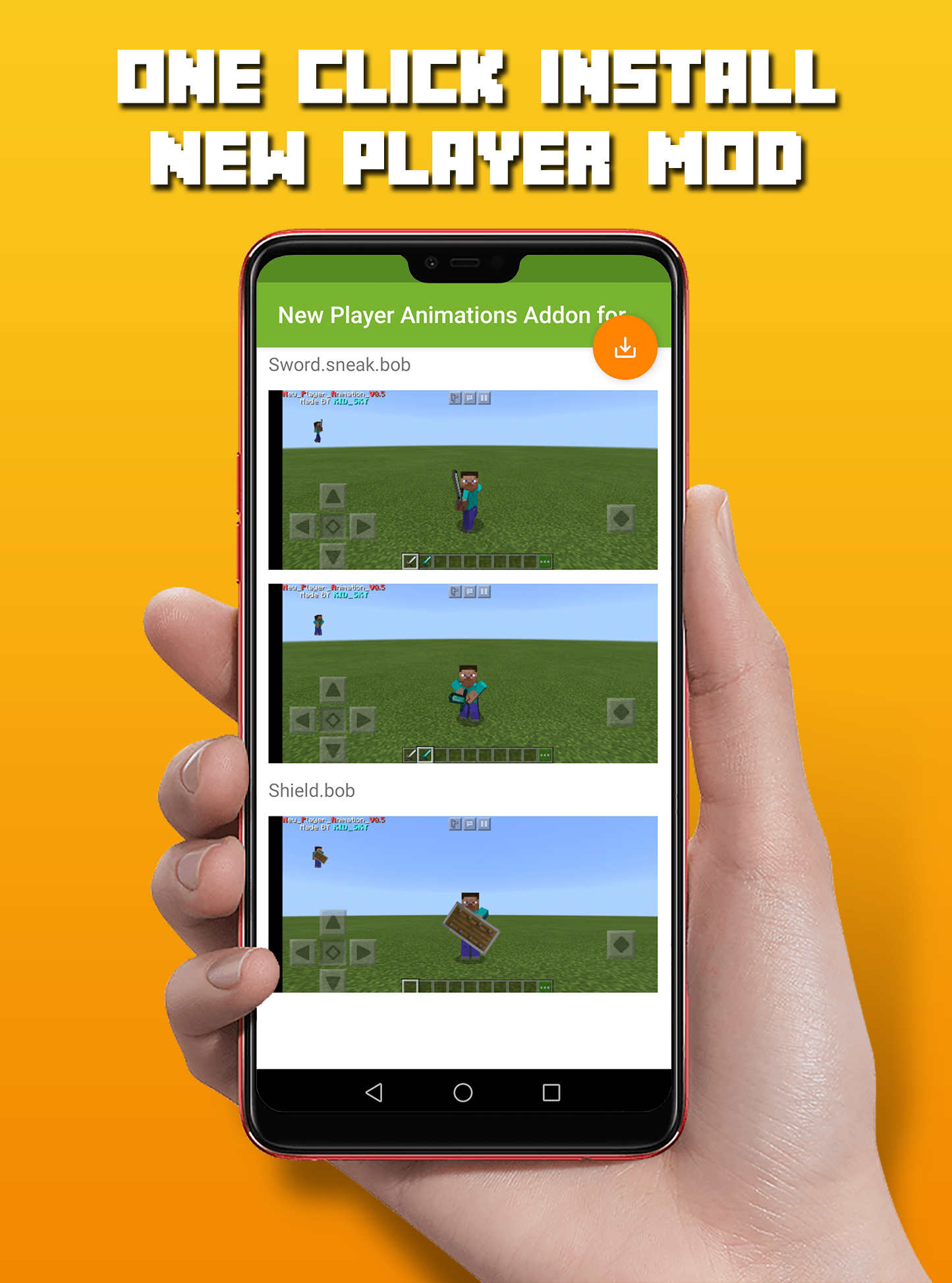 اسکرین شات 6 برنامه Player Animations Mod for MCPE