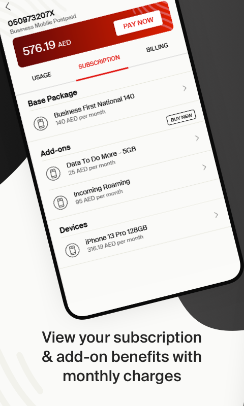 اسکرین شات 4 برنامه e& Business UAE