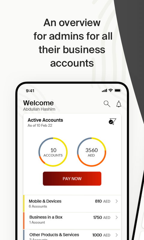 اسکرین شات 1 برنامه e& Business UAE
