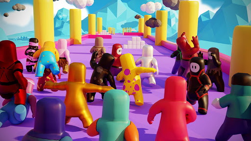 اسکرین شات 1 بازی Among Guys: fall racing games. Epic race fun games