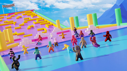 اسکرین شات 2 بازی Among Guys: fall racing games. Epic race fun games