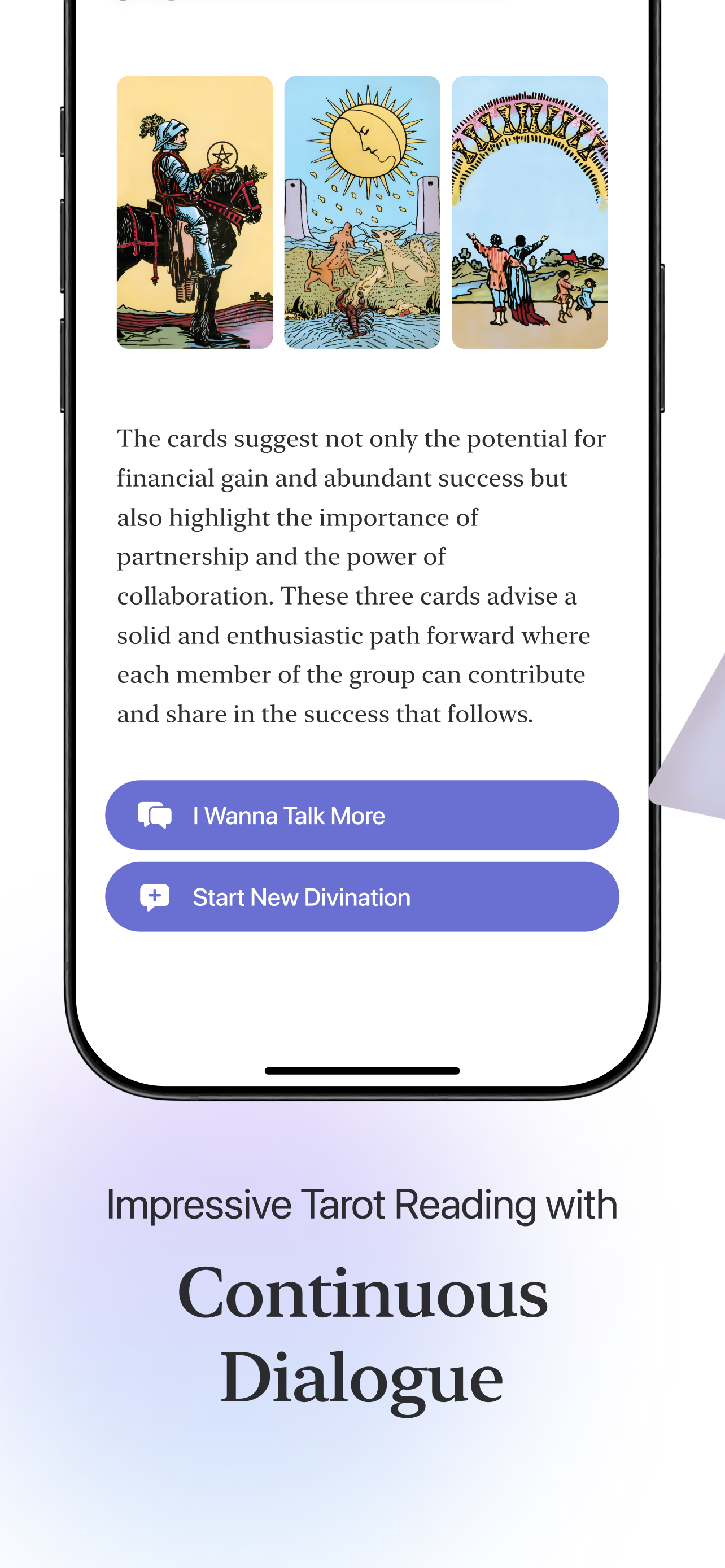 اسکرین شات 2 برنامه Quin: AI Tarot Reader