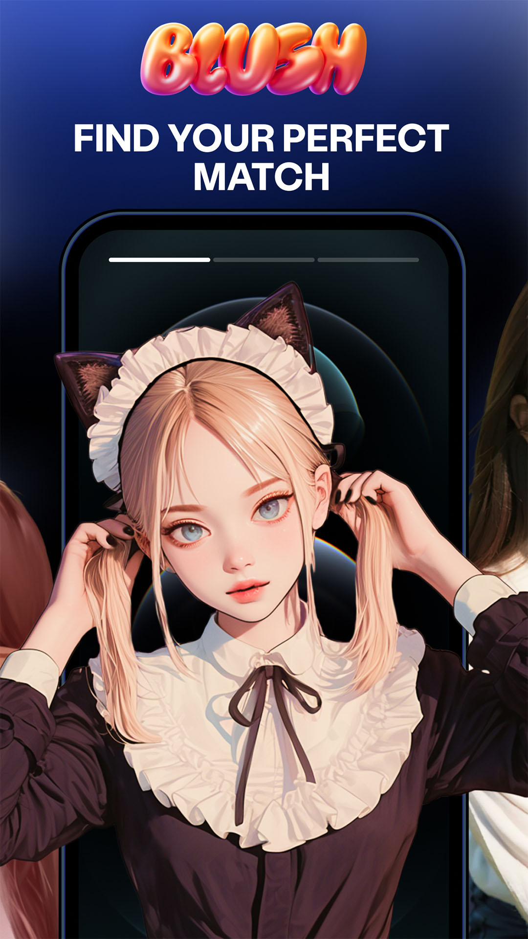 اسکرین شات 3 برنامه Blush: AI Dating Simulator