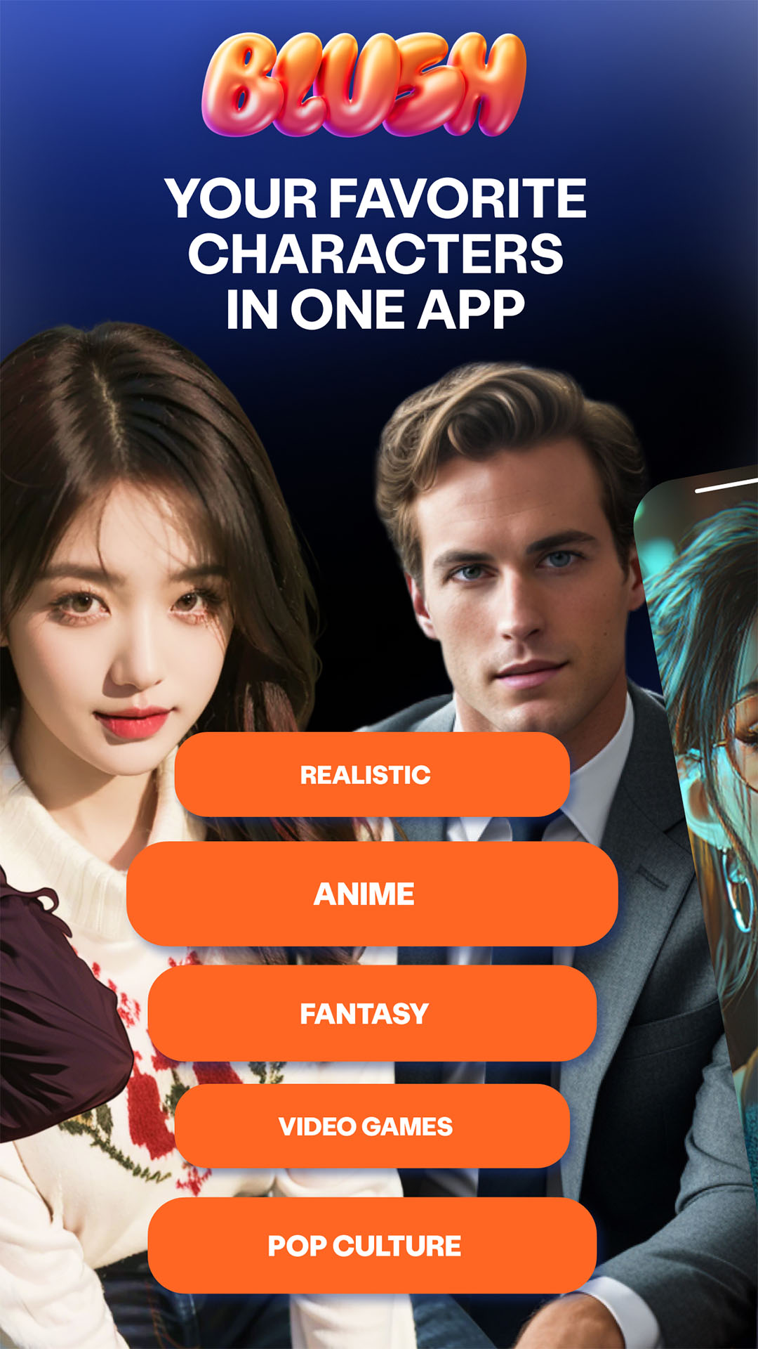 اسکرین شات 4 برنامه Blush: AI Dating Simulator