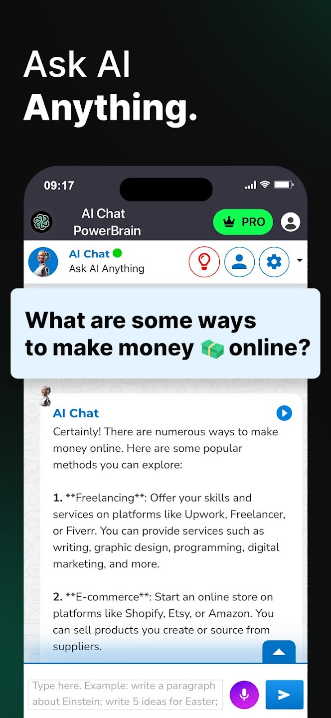 اسکرین شات 2 برنامه AI Chat App - AI Chat bot