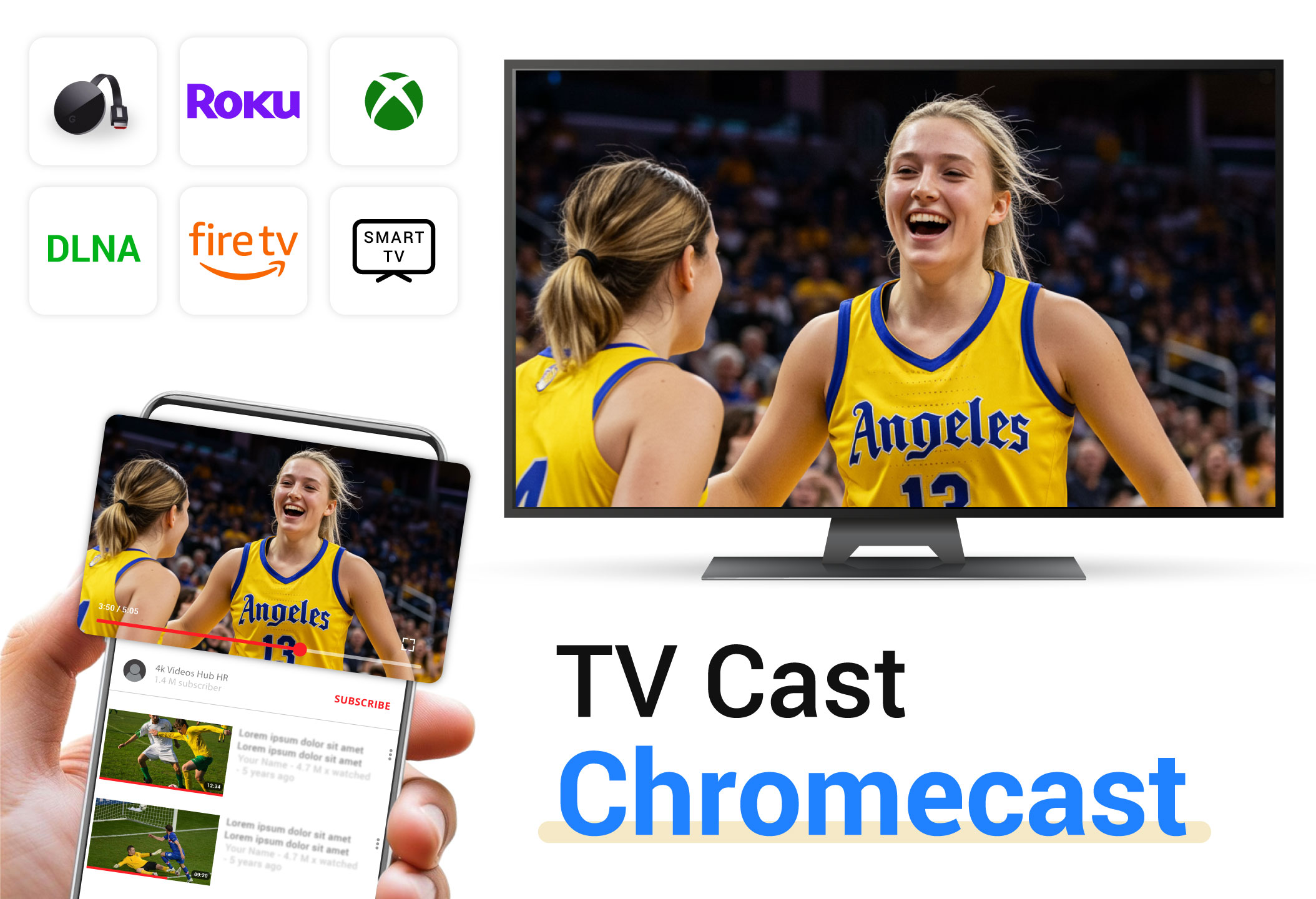اسکرین شات 1 برنامه TV Cast for Chromecast - TVCST