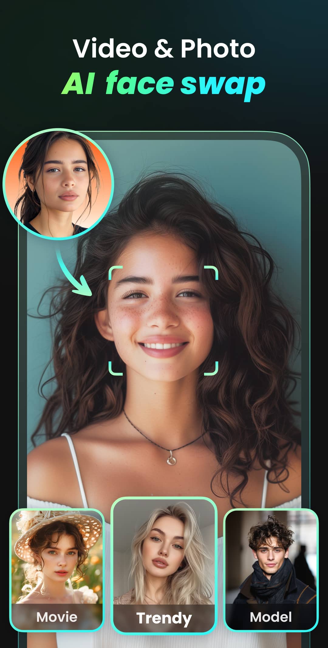 اسکرین شات 1 برنامه AI Face Swap & Photo - FFace