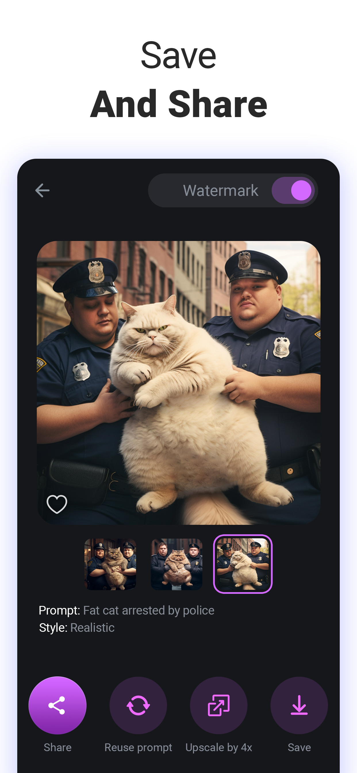 اسکرین شات 6 برنامه ARTA: AI Art & Photo Generator