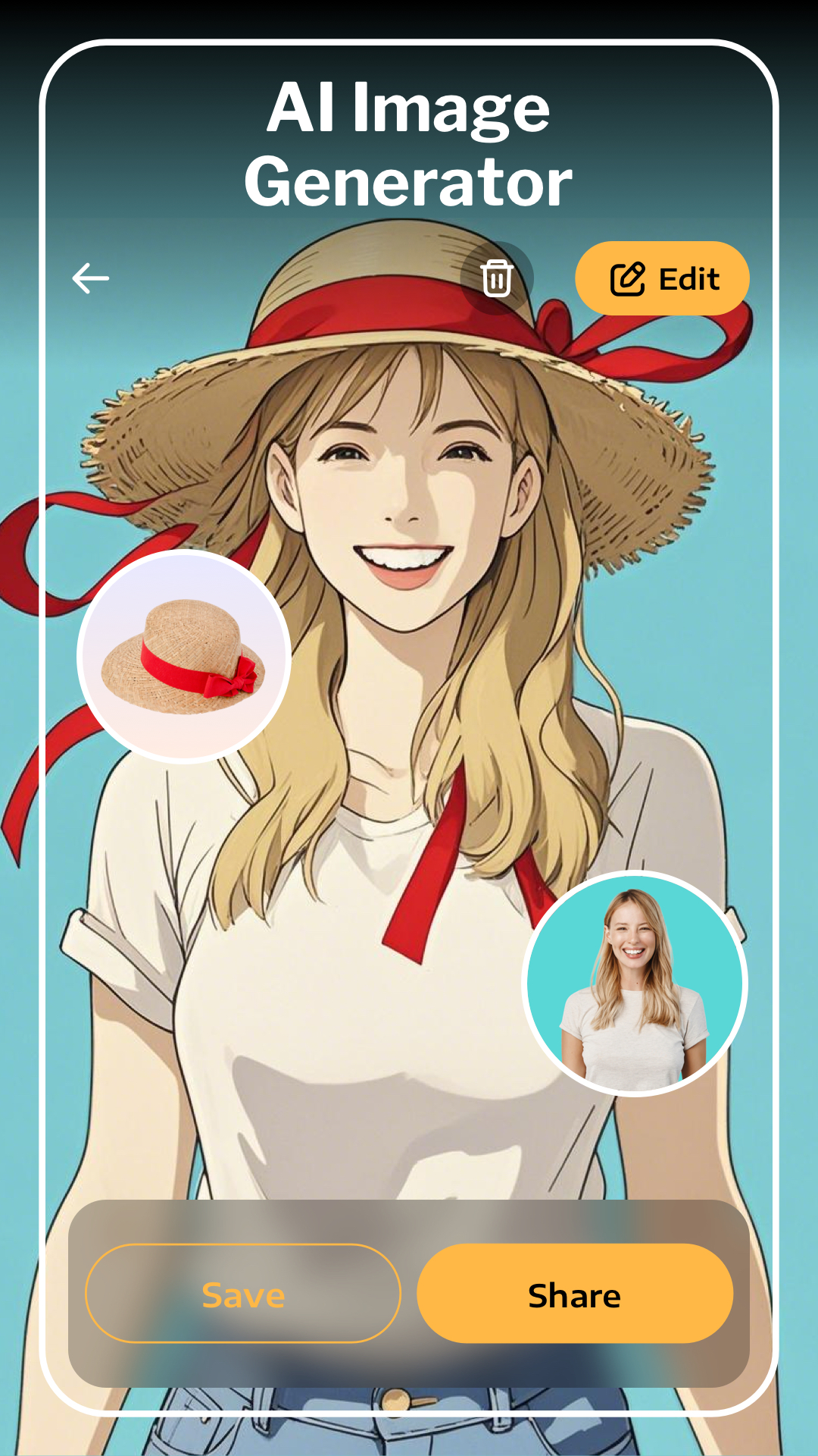 اسکرین شات 2 برنامه Nano Banana - AI Image Creator