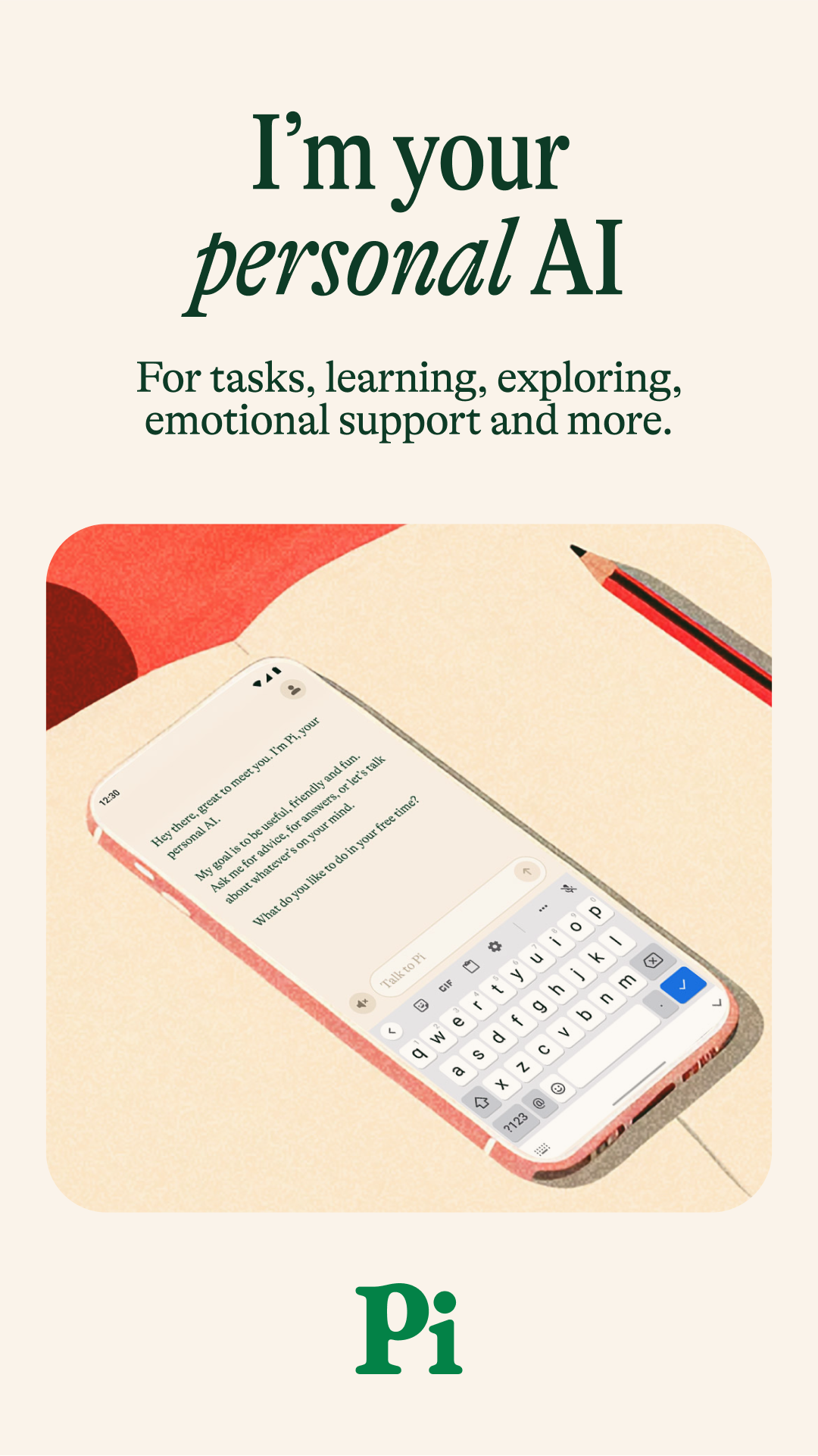 اسکرین شات 1 برنامه Pi, your personal AI