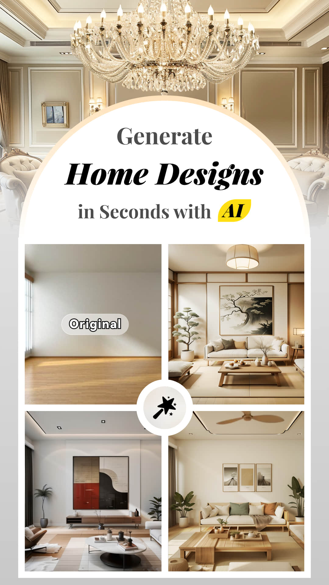 اسکرین شات 1 برنامه AI Home Design: Interior DecAI
