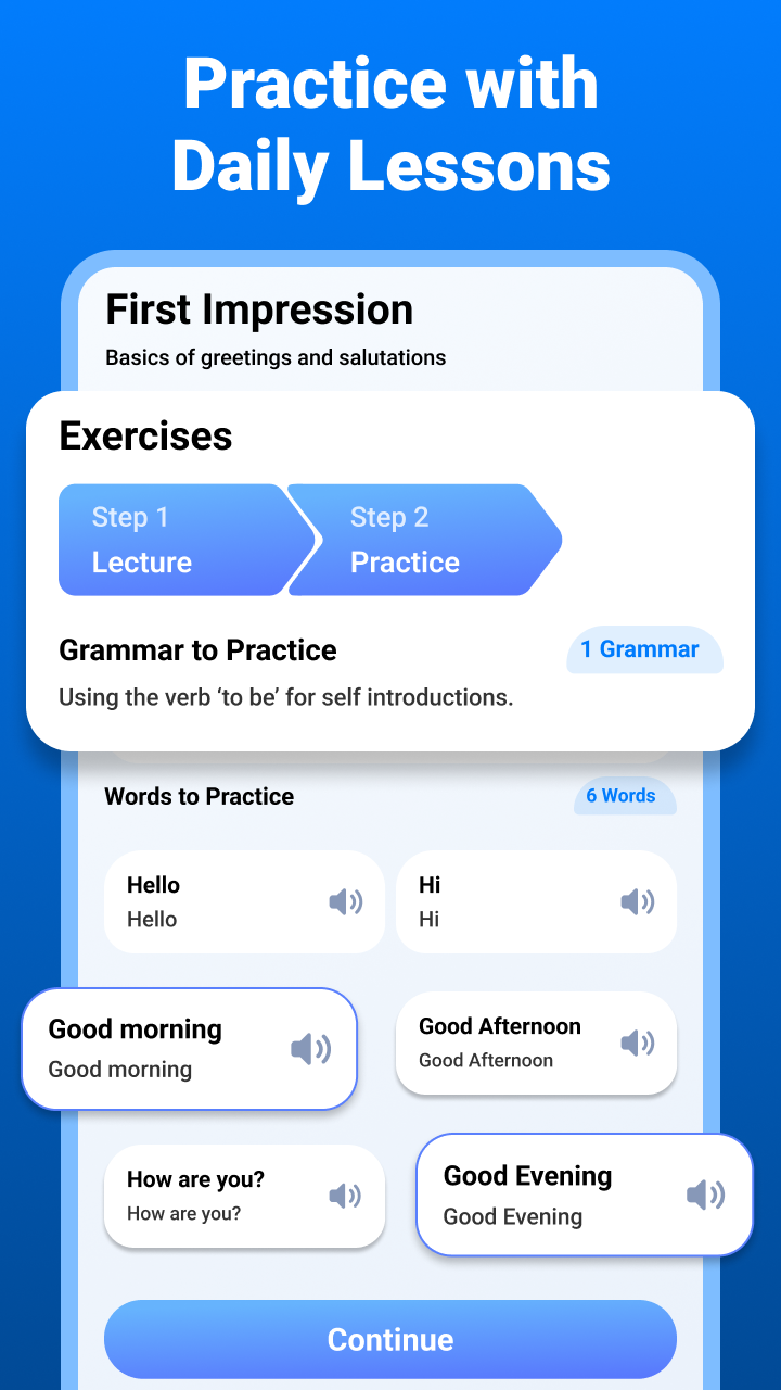 اسکرین شات 1 برنامه LearnAI: Speak & Learn English
