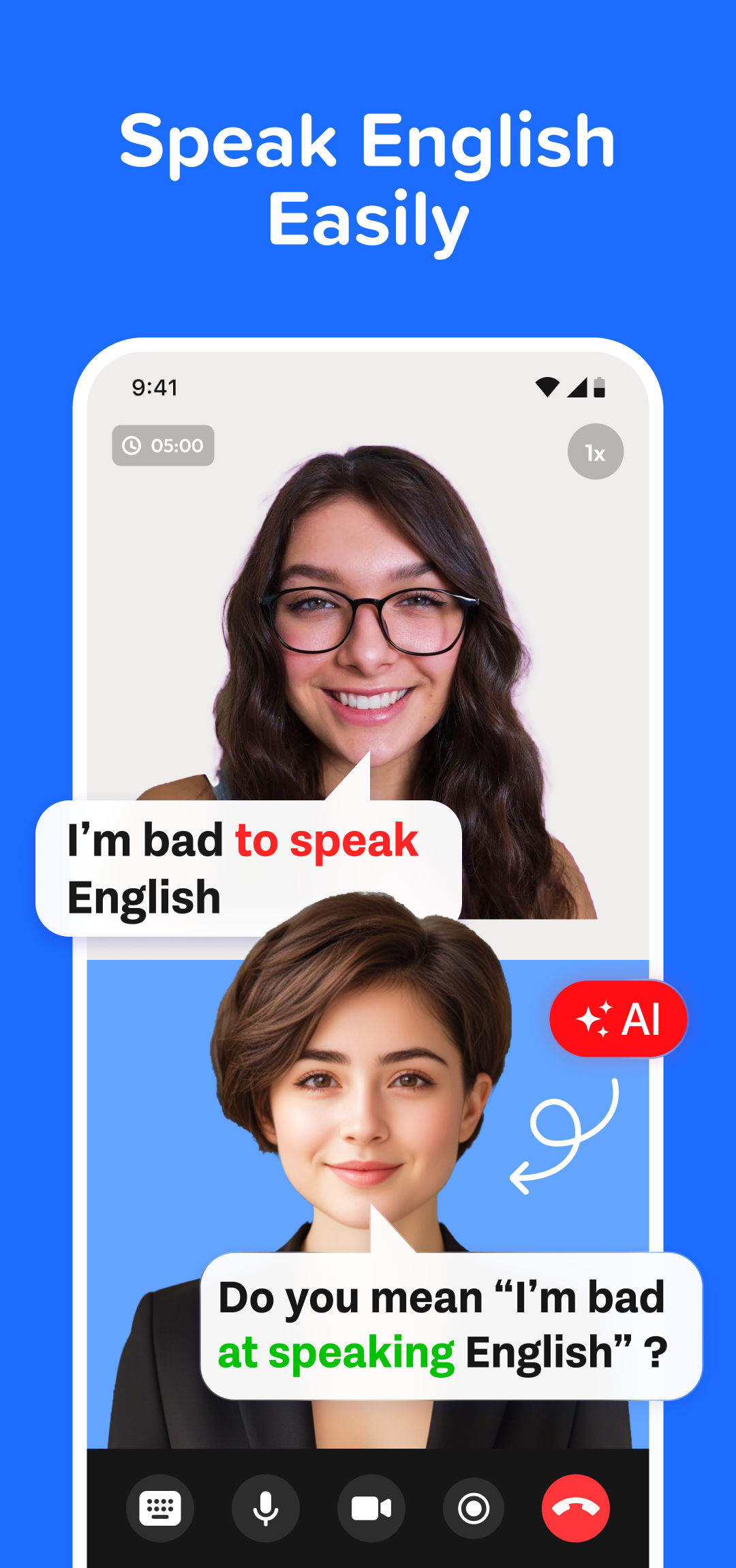 اسکرین شات 2 برنامه LearnAI: Speak & Learn English