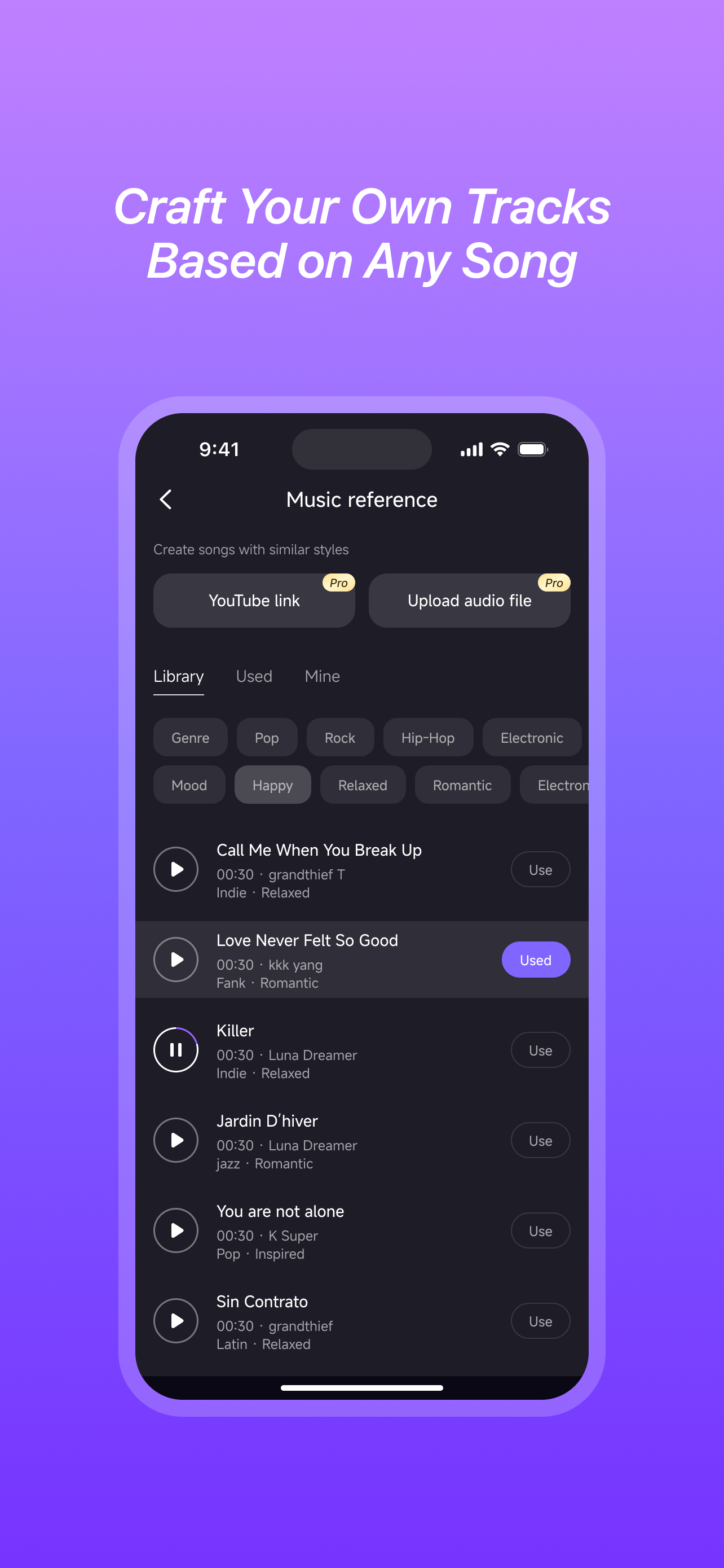 اسکرین شات 4 برنامه Mureka - AI Song&Music Maker