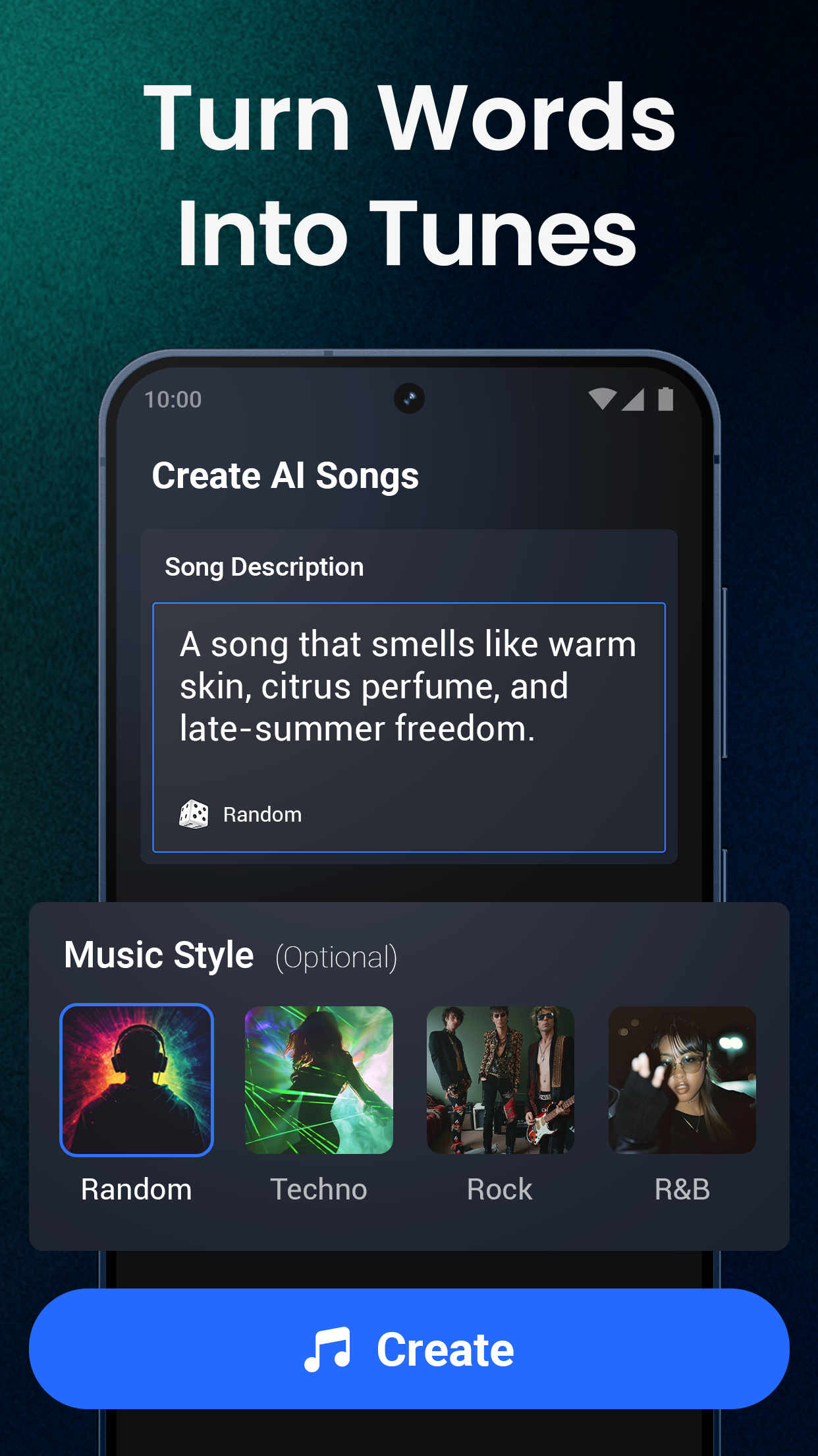 اسکرین شات 2 برنامه Shoom - AI Music Generator