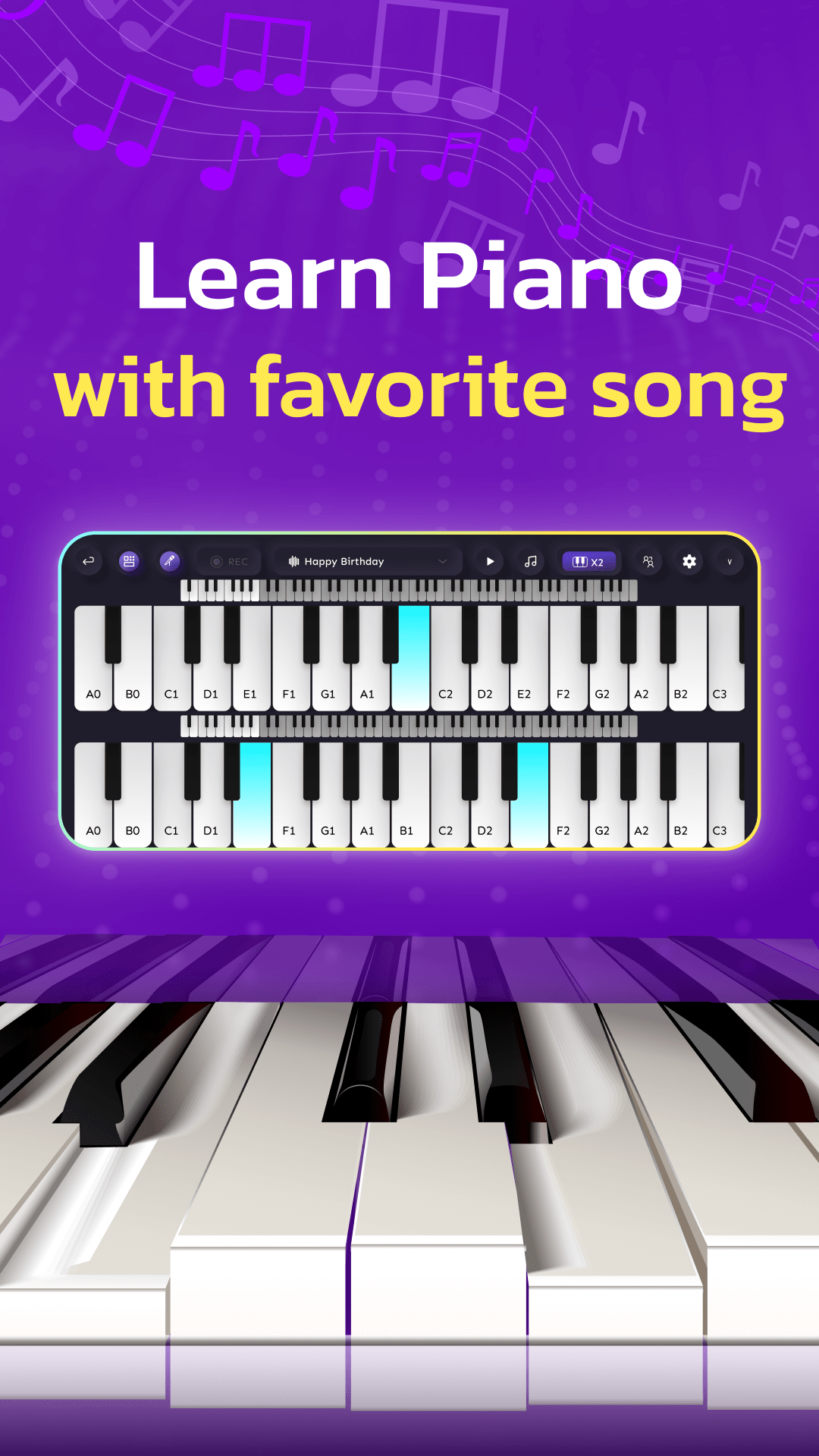 اسکرین شات 1 برنامه AI Piano Magic Keyboard