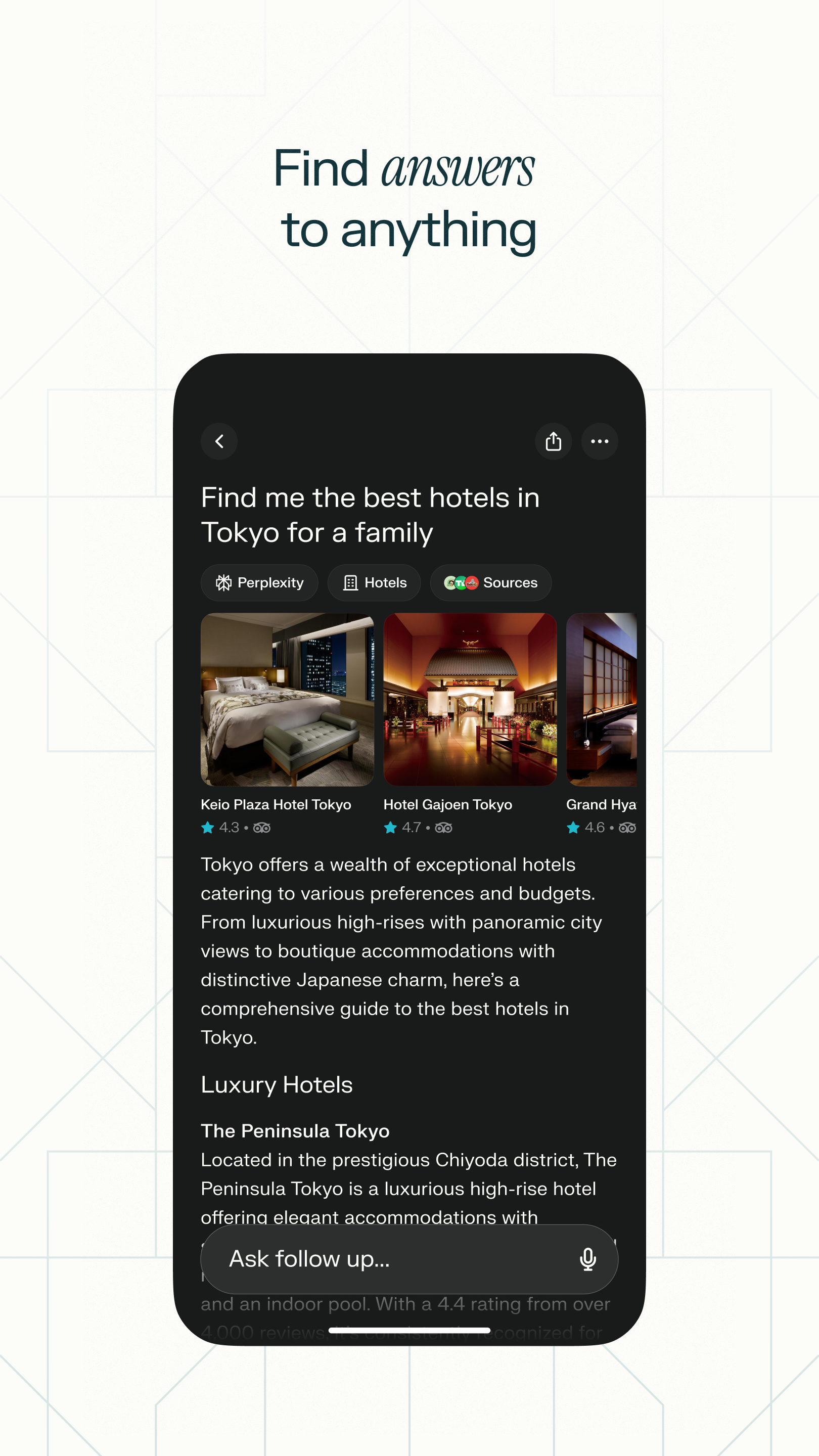 اسکرین شات 2 برنامه Perplexity - Ask Anything