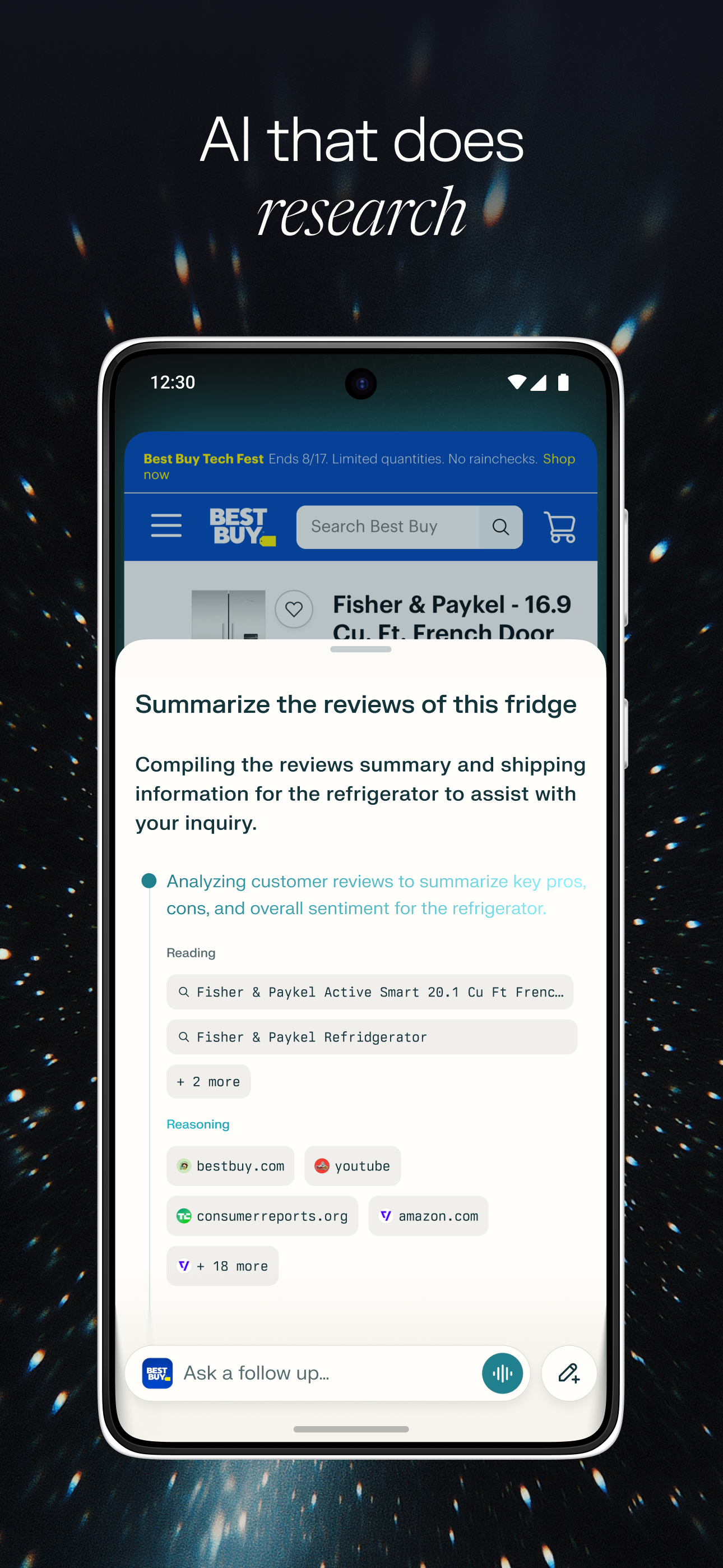 اسکرین شات 3 برنامه Comet: AI Browser & Assistant