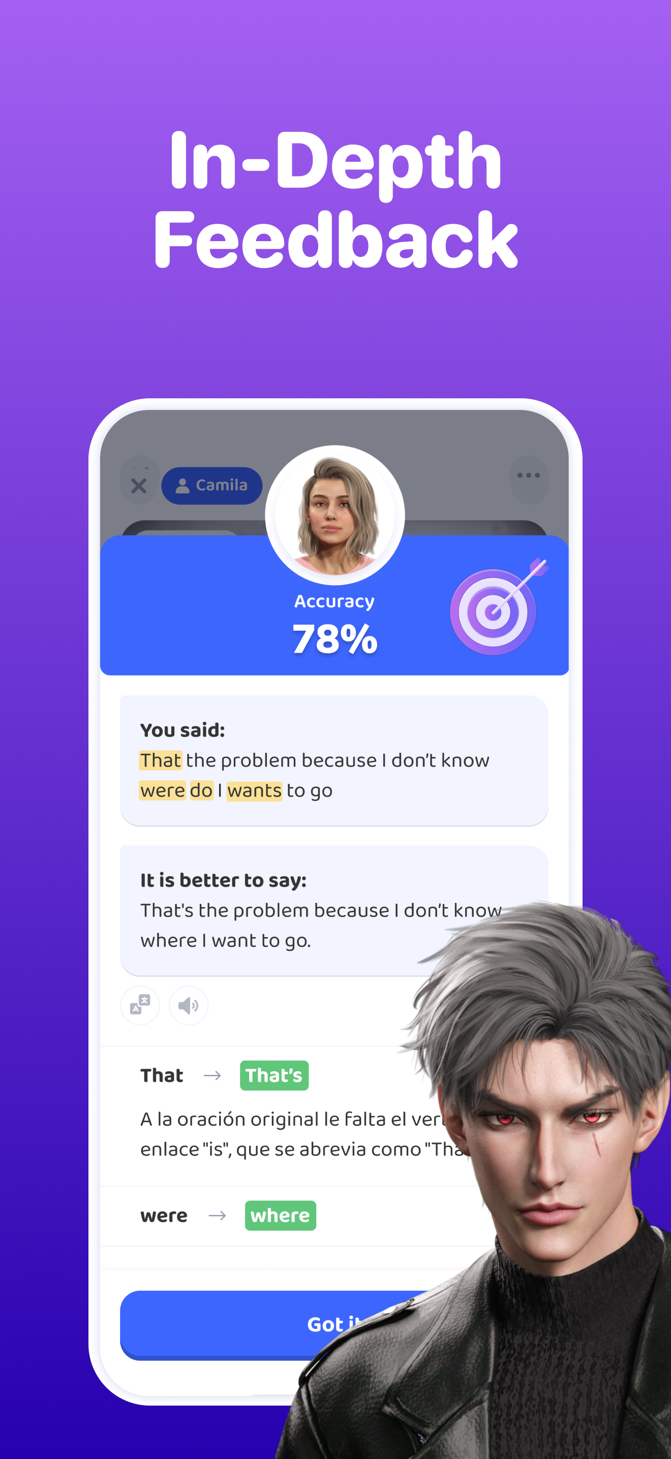 اسکرین شات 6 برنامه Praktika – AI Language Tutor