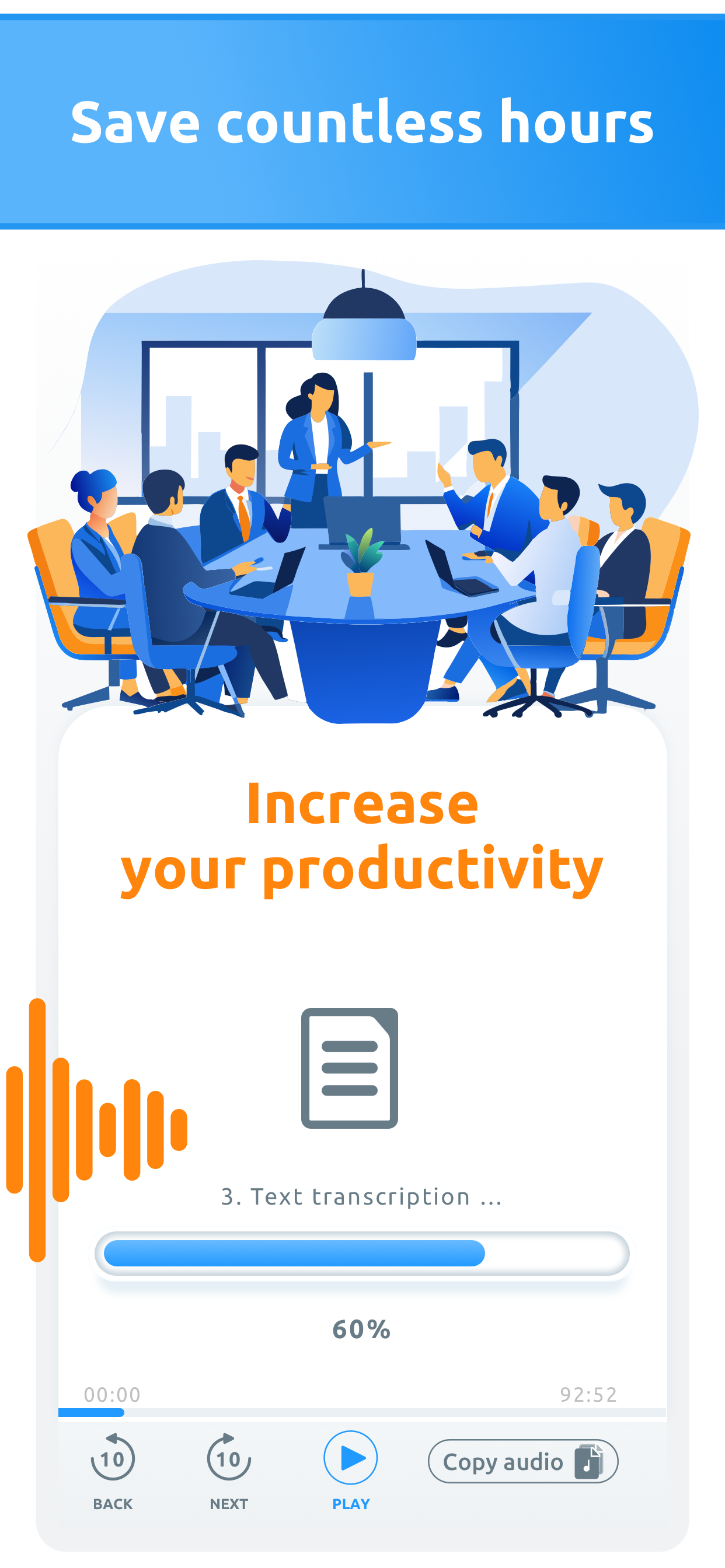 اسکرین شات 4 برنامه AI Transcribe Speech to Text