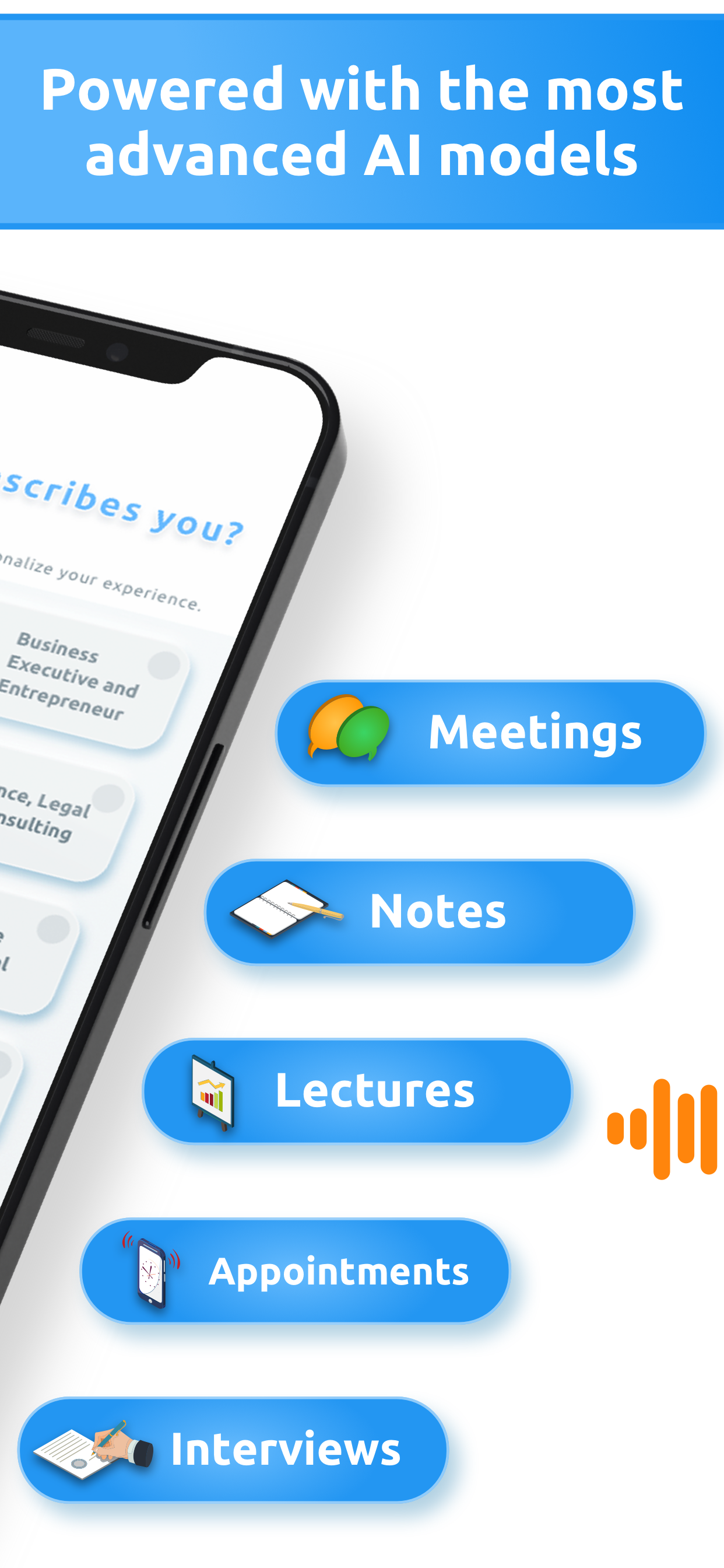 اسکرین شات 2 برنامه AI Transcribe Speech to Text