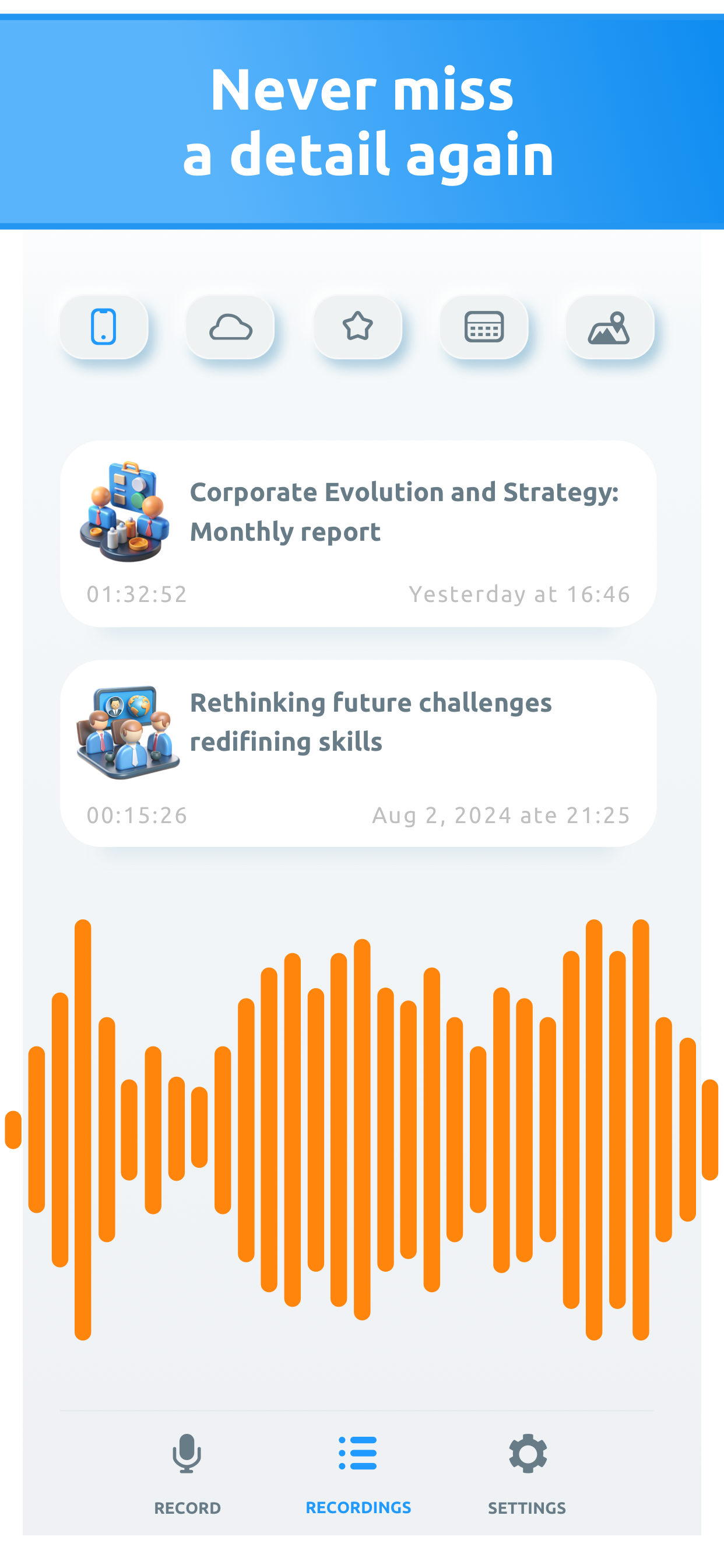 اسکرین شات 3 برنامه AI Transcribe Speech to Text