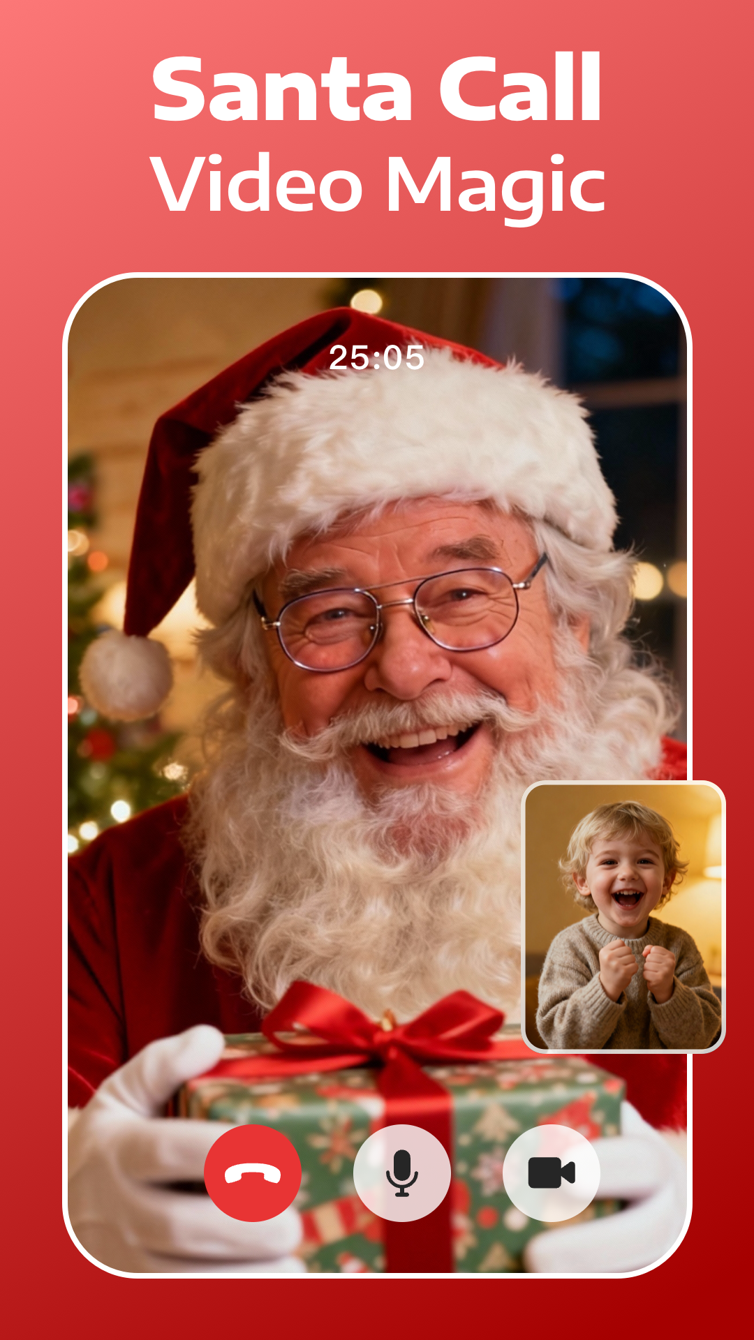 اسکرین شات 1 برنامه Santa Call AI Videos - Toki AI