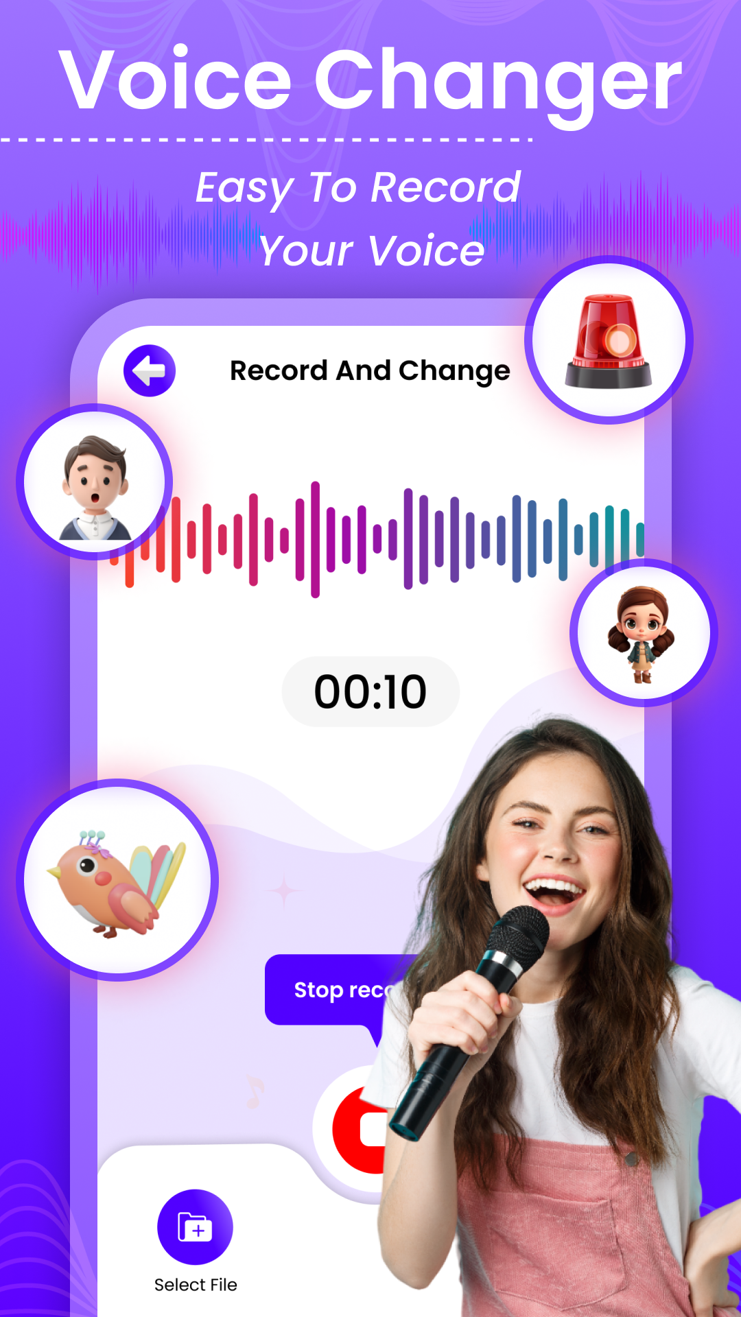 اسکرین شات 3 برنامه Voice Changer: AI Audio Effect