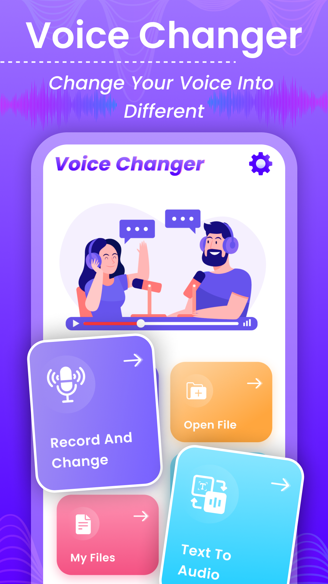اسکرین شات 2 برنامه Voice Changer: AI Audio Effect