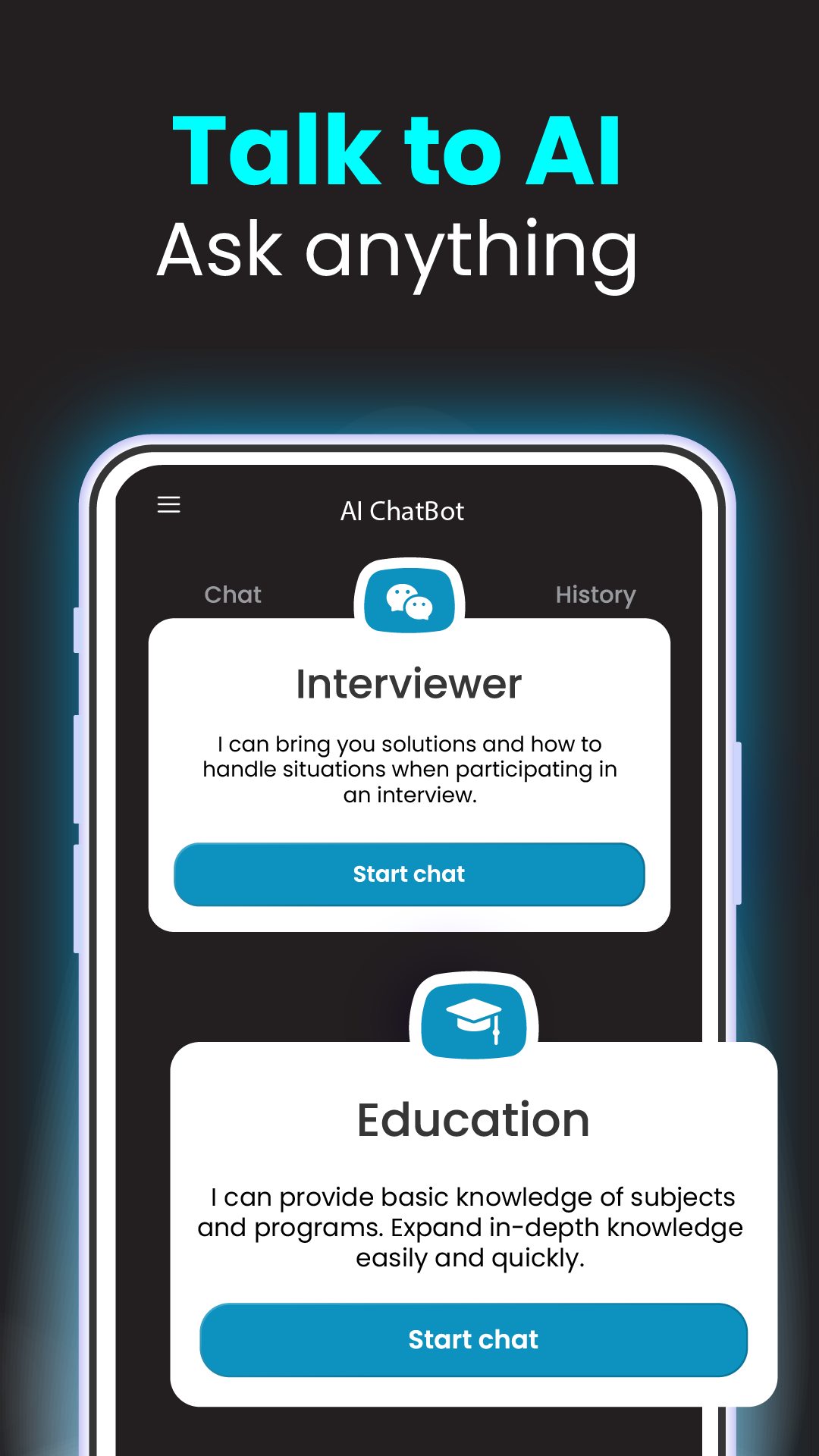 اسکرین شات 2 برنامه VoxyBot: AI Assistant Chatbot