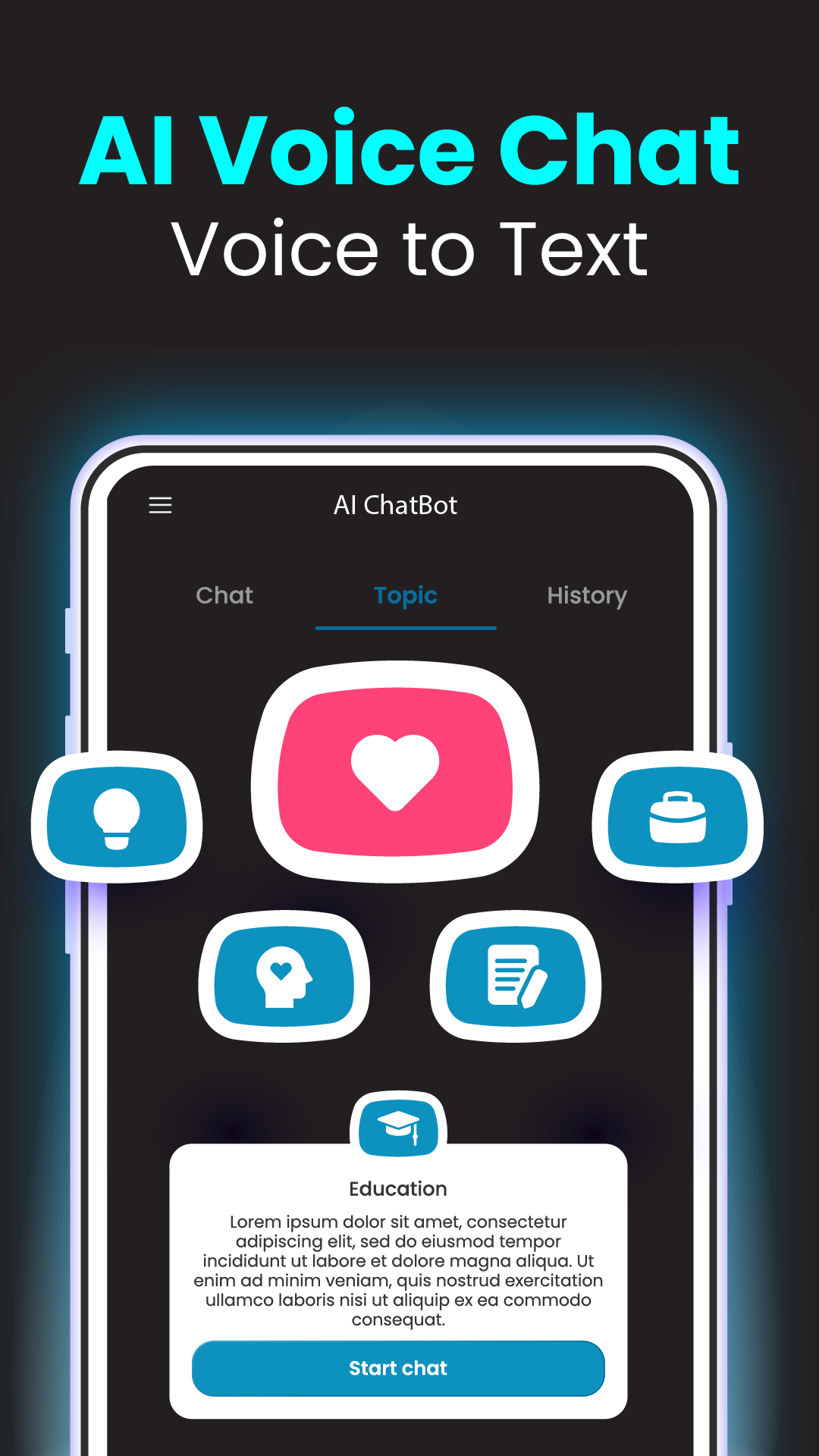 اسکرین شات 3 برنامه VoxyBot: AI Assistant Chatbot
