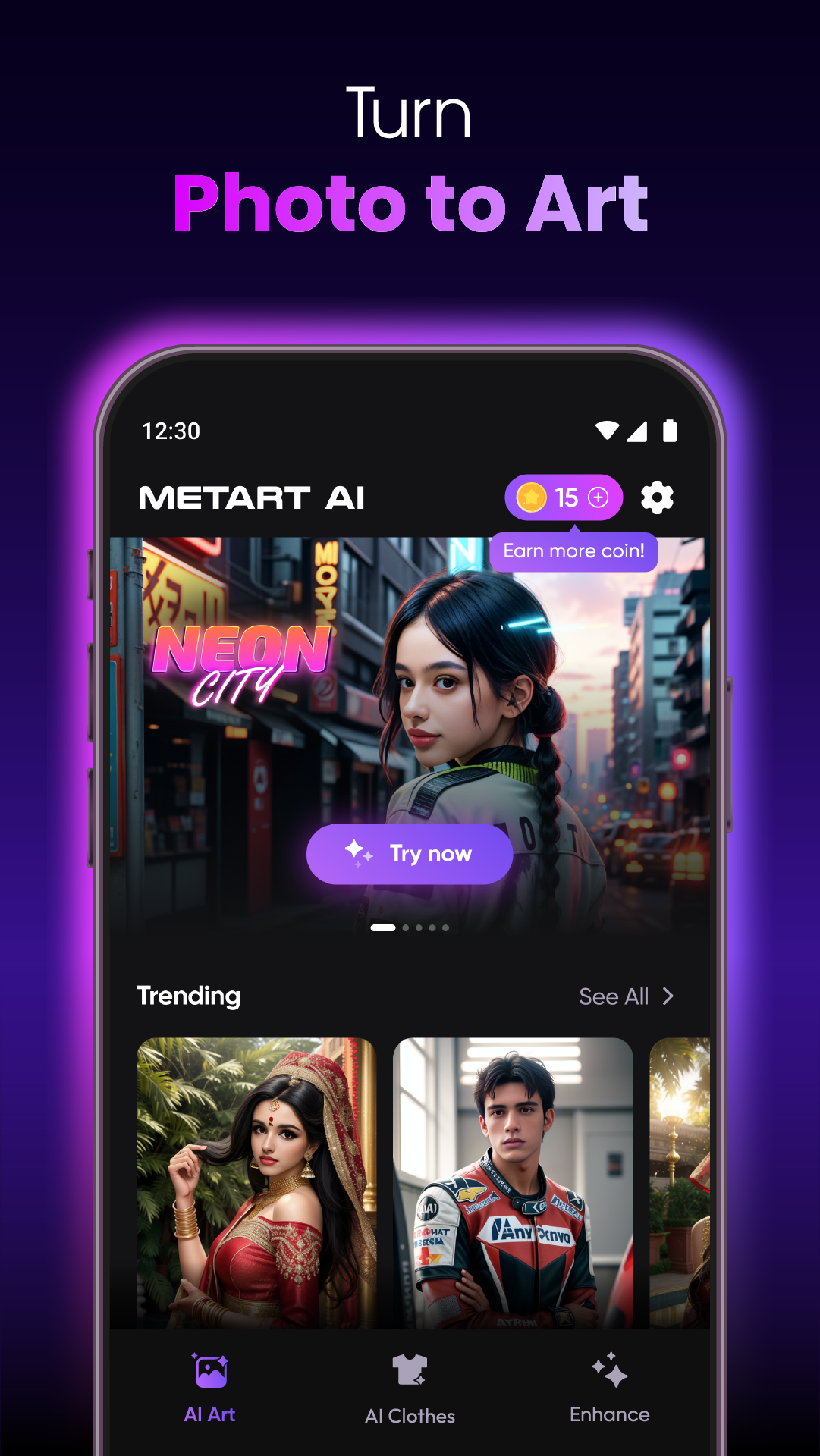 اسکرین شات 8 برنامه Metart: AI Photo Generator