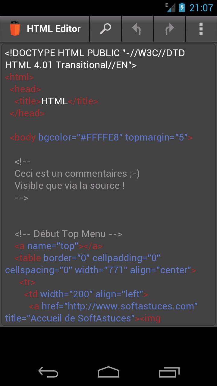 اسکرین شات 2 برنامه HTML Editor
