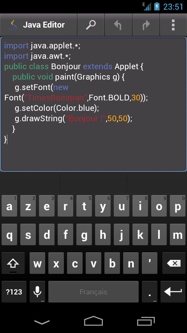 اسکرین شات 1 برنامه Java Editor