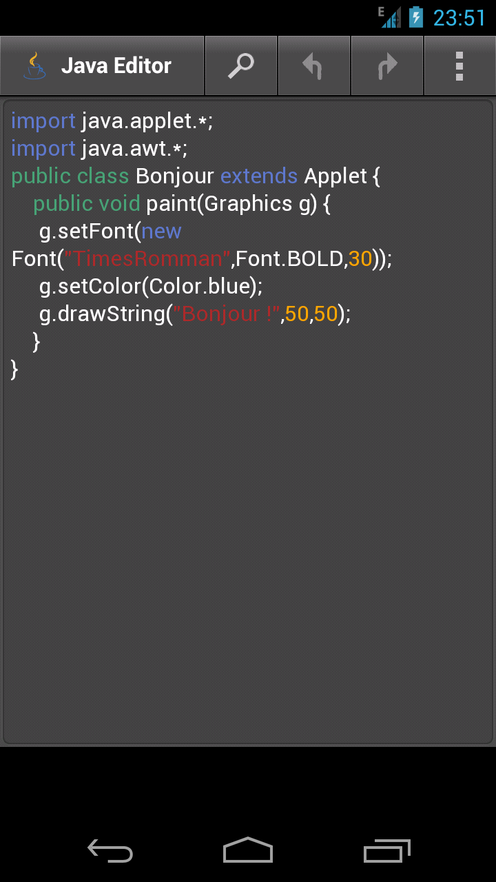 اسکرین شات 2 برنامه Java Editor
