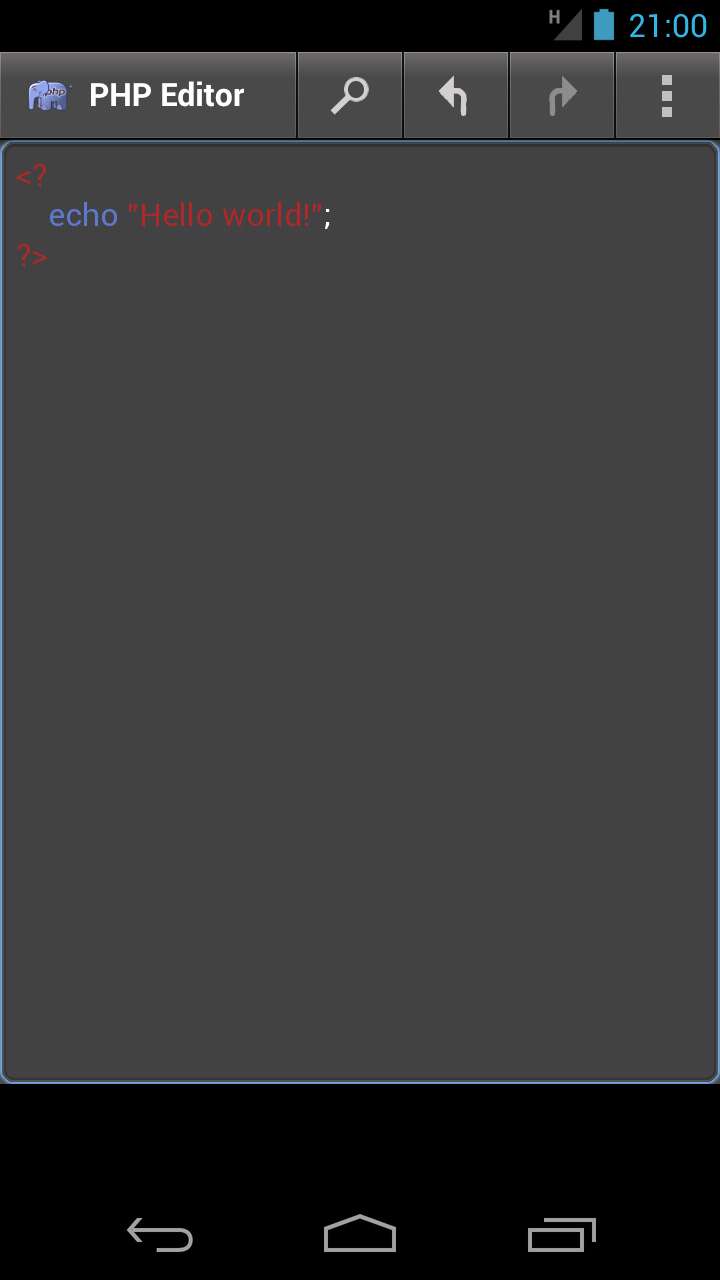 اسکرین شات 2 برنامه PHP Editor