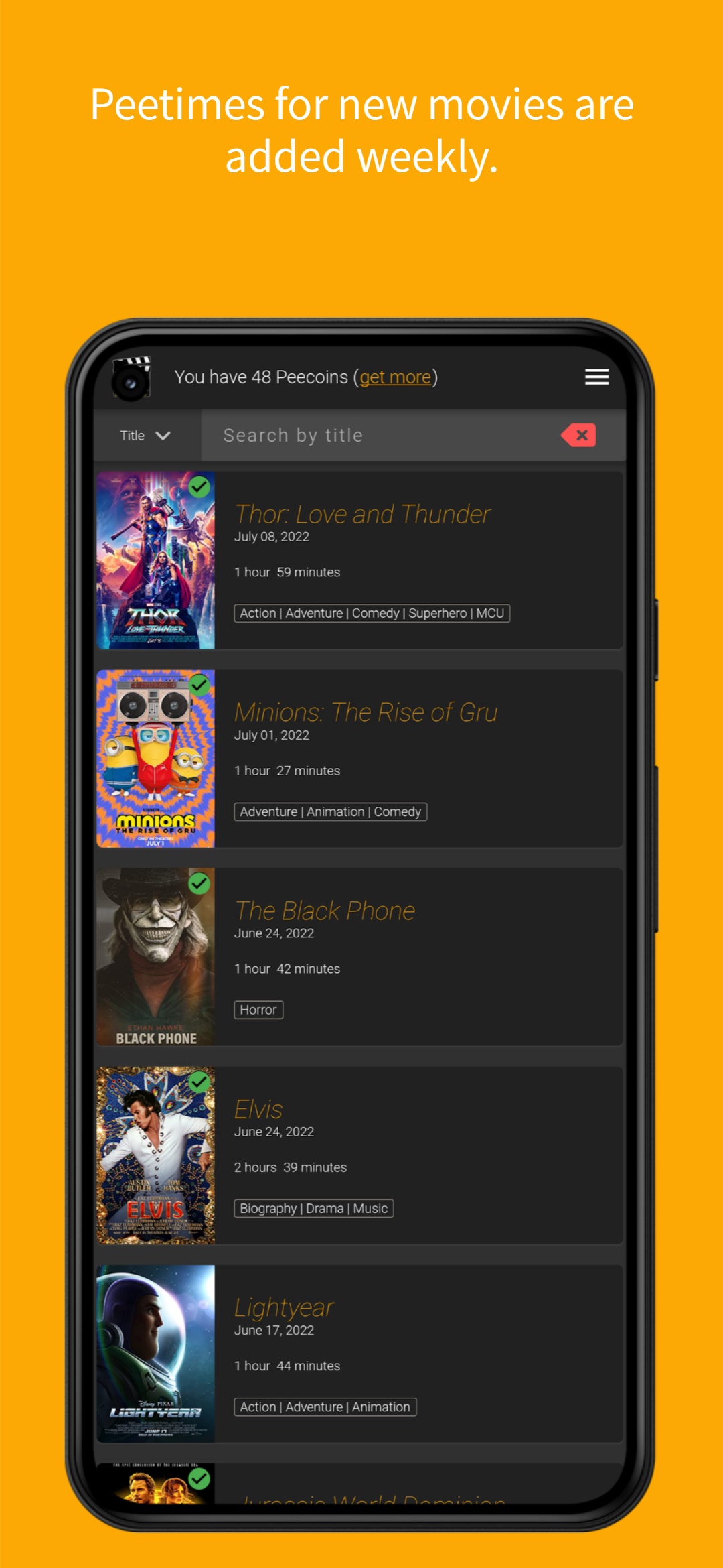 اسکرین شات 1 برنامه RunPee.