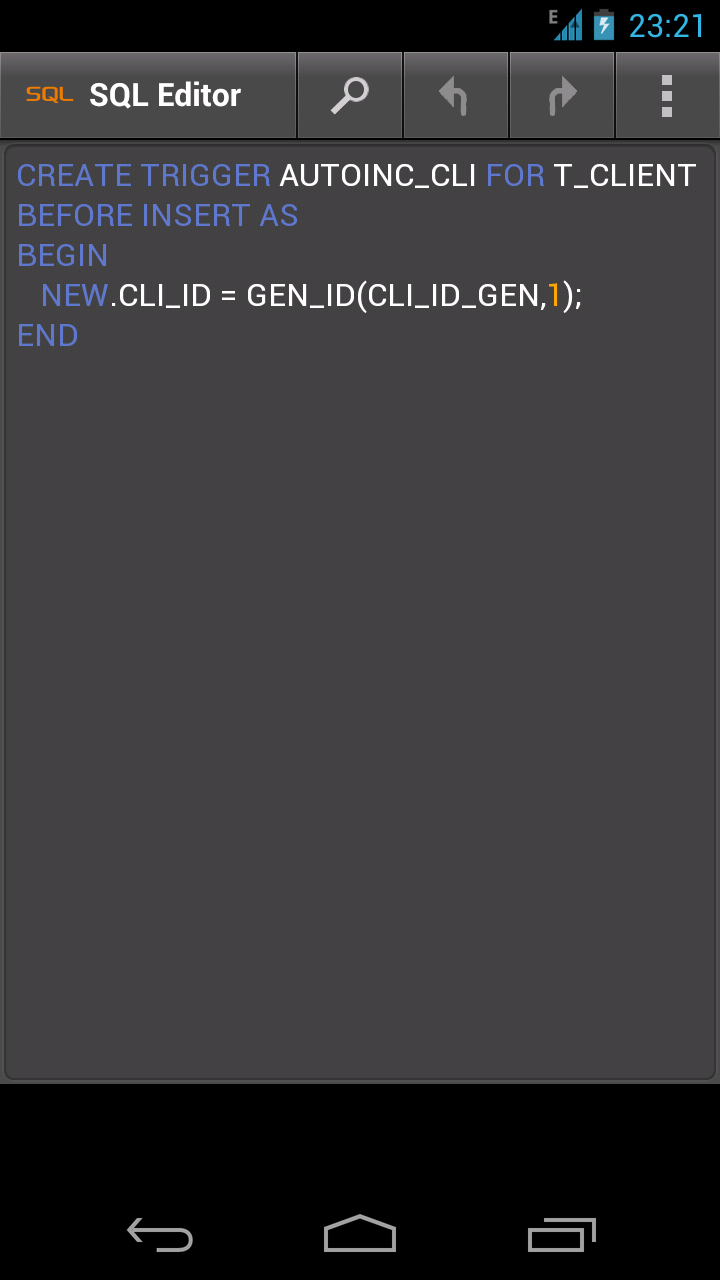 اسکرین شات 2 برنامه SQL Editor
